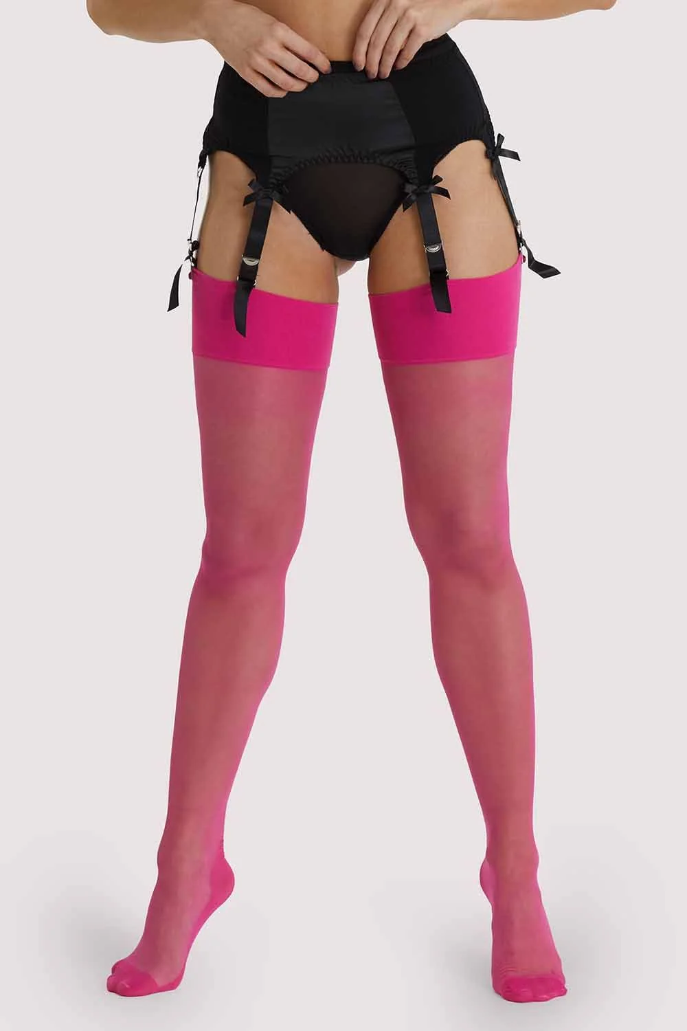 Seamed Stocking Pink Peacock US 4 - 18 - Image 2