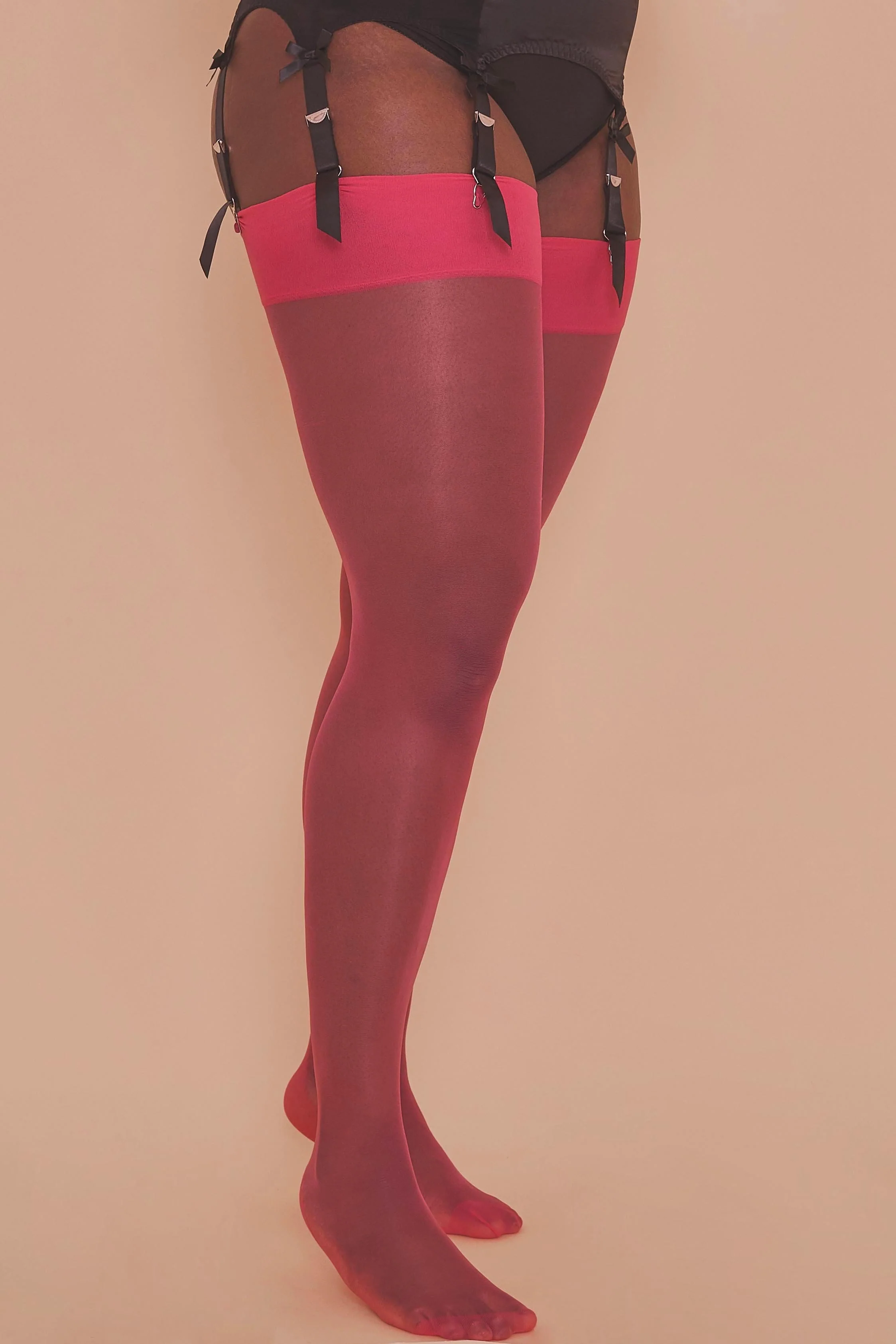 Seamed Stocking Pink Peacock US 4 - 18 - Image 4
