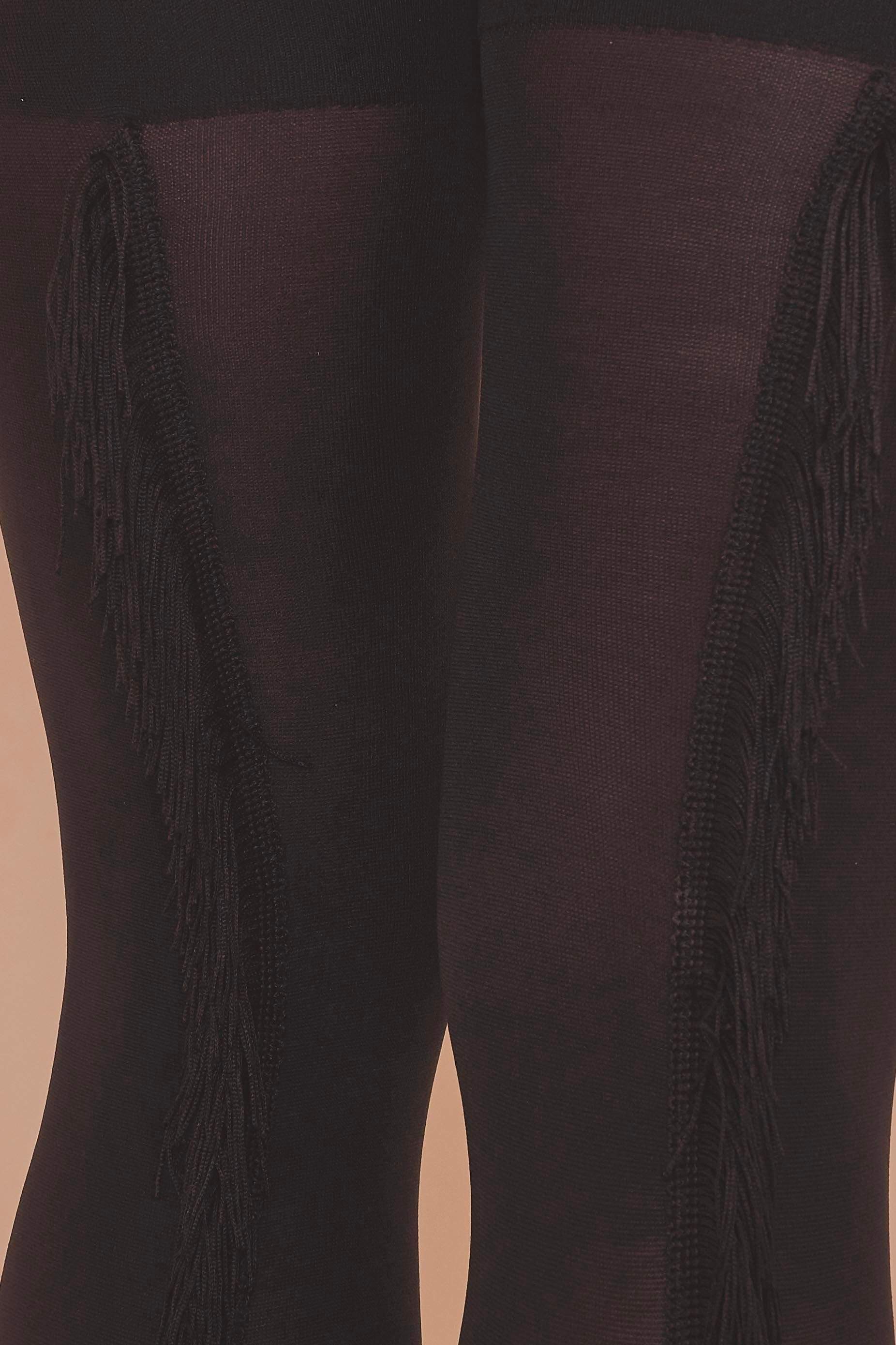 Fringe Stockings Black US 4 - 18 - Image 3