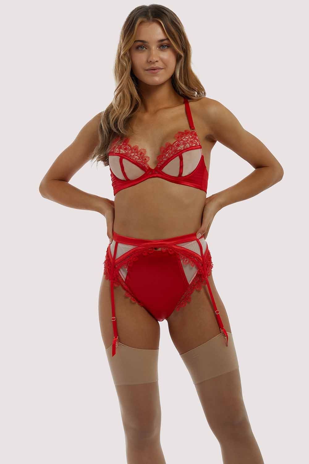 Anaise Red Suspender Belt - Image 2