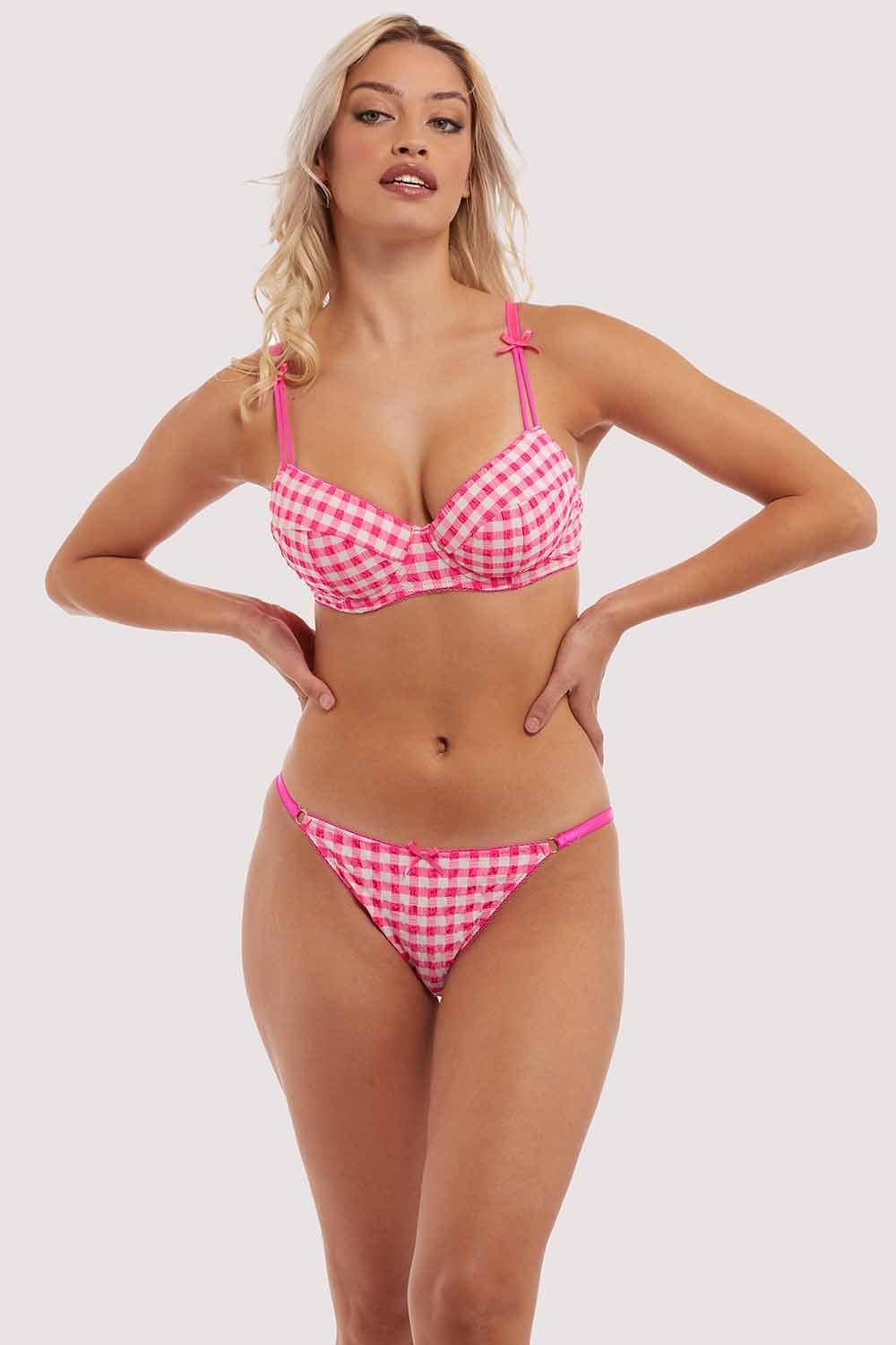 Daisy Pink Gingham Brief - Image 5