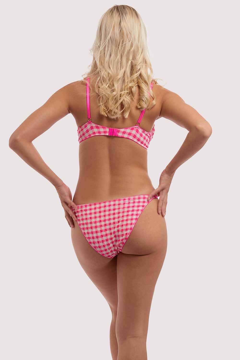Daisy Pink Gingham Brief - Image 6
