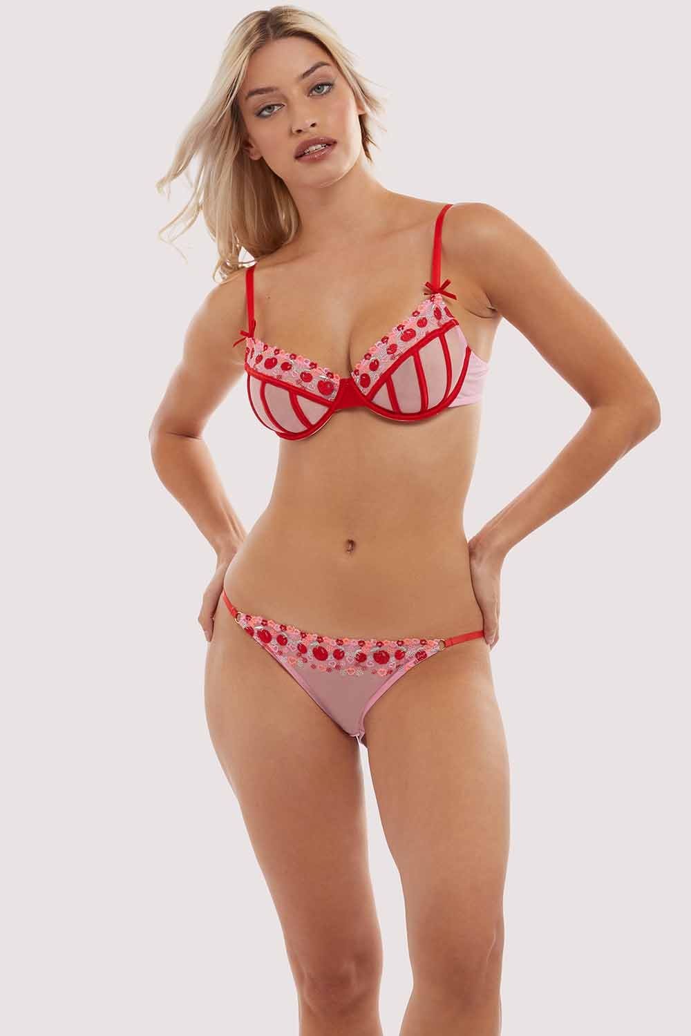 Charli Pink Embroidered Balcony Brief - Image 5
