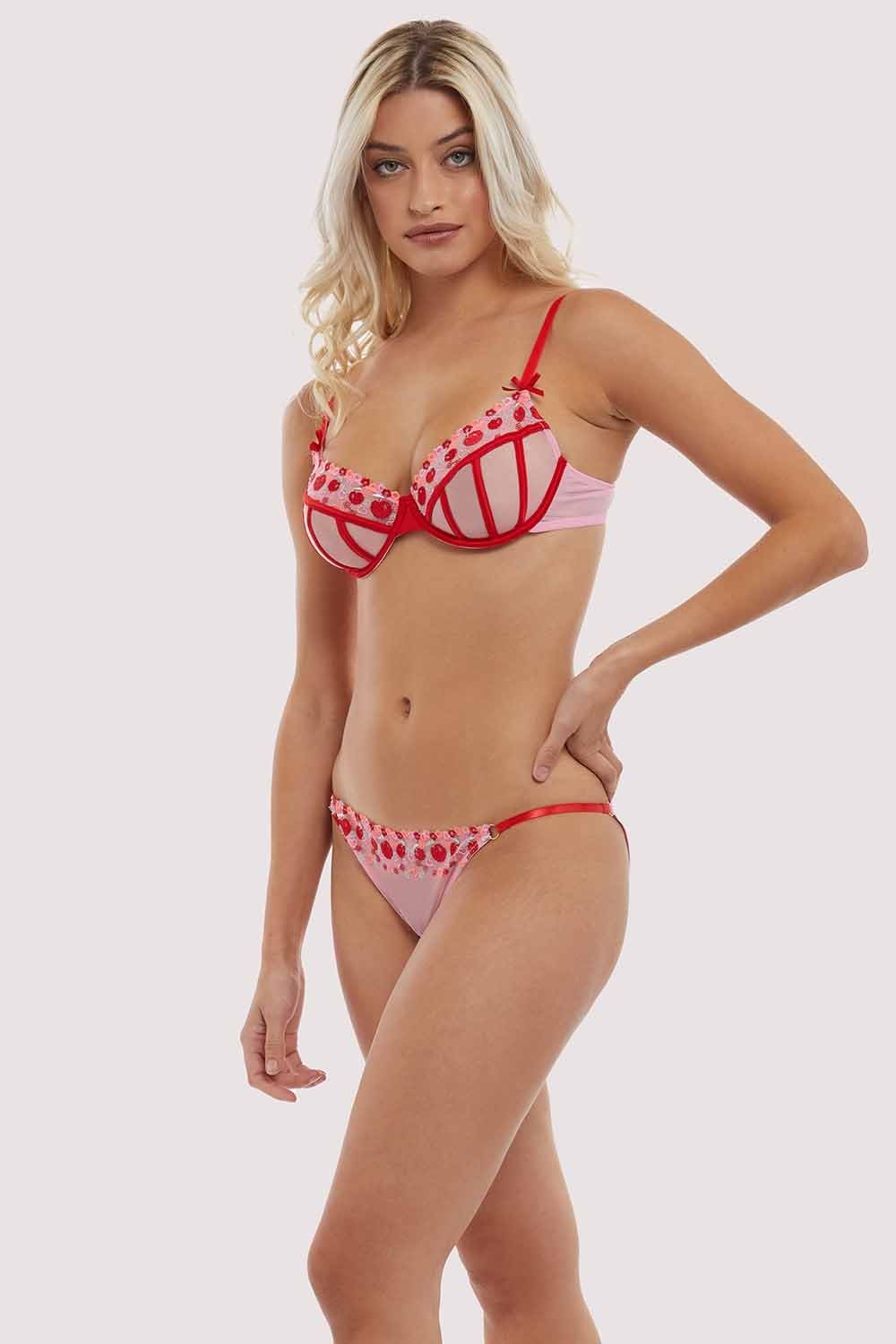 Charli Pink Embroidered Balcony Brief - Image 6