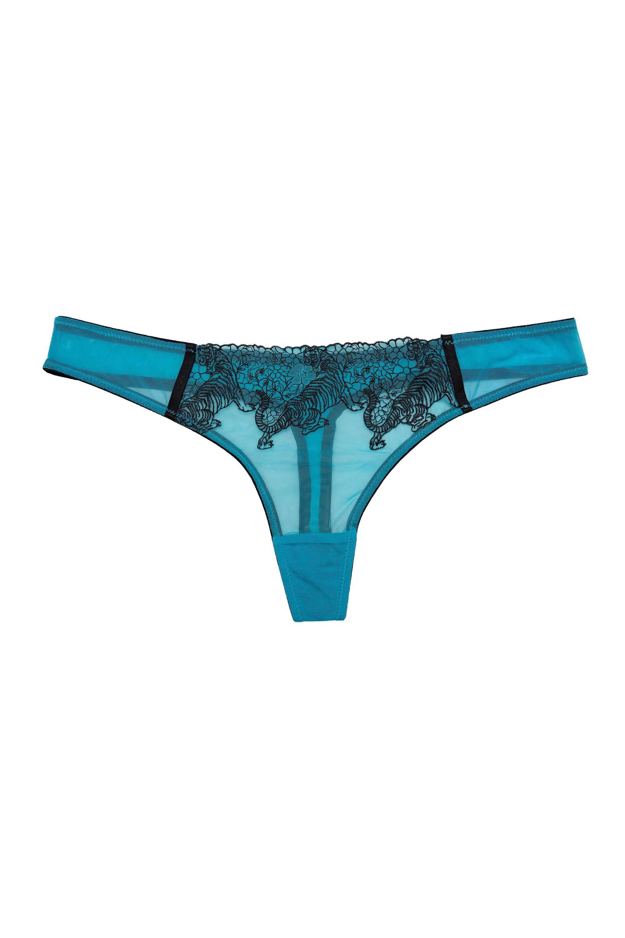 Playful Promises Tiger Blue Thong - Image 10