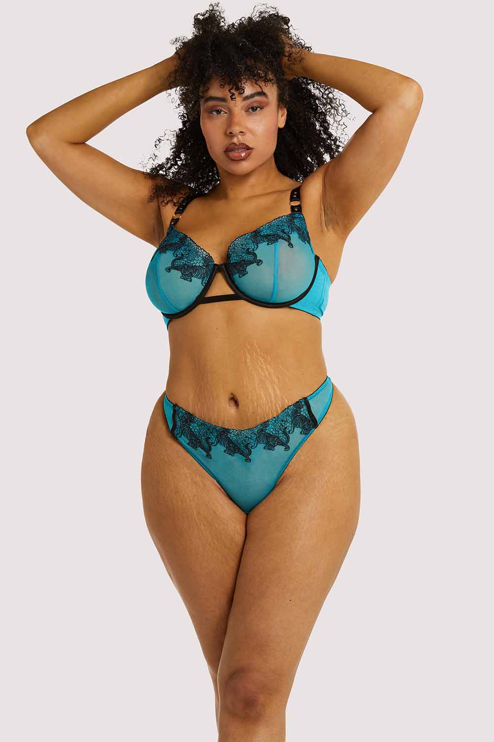 Playful Promises Tiger Blue Thong - Image 7