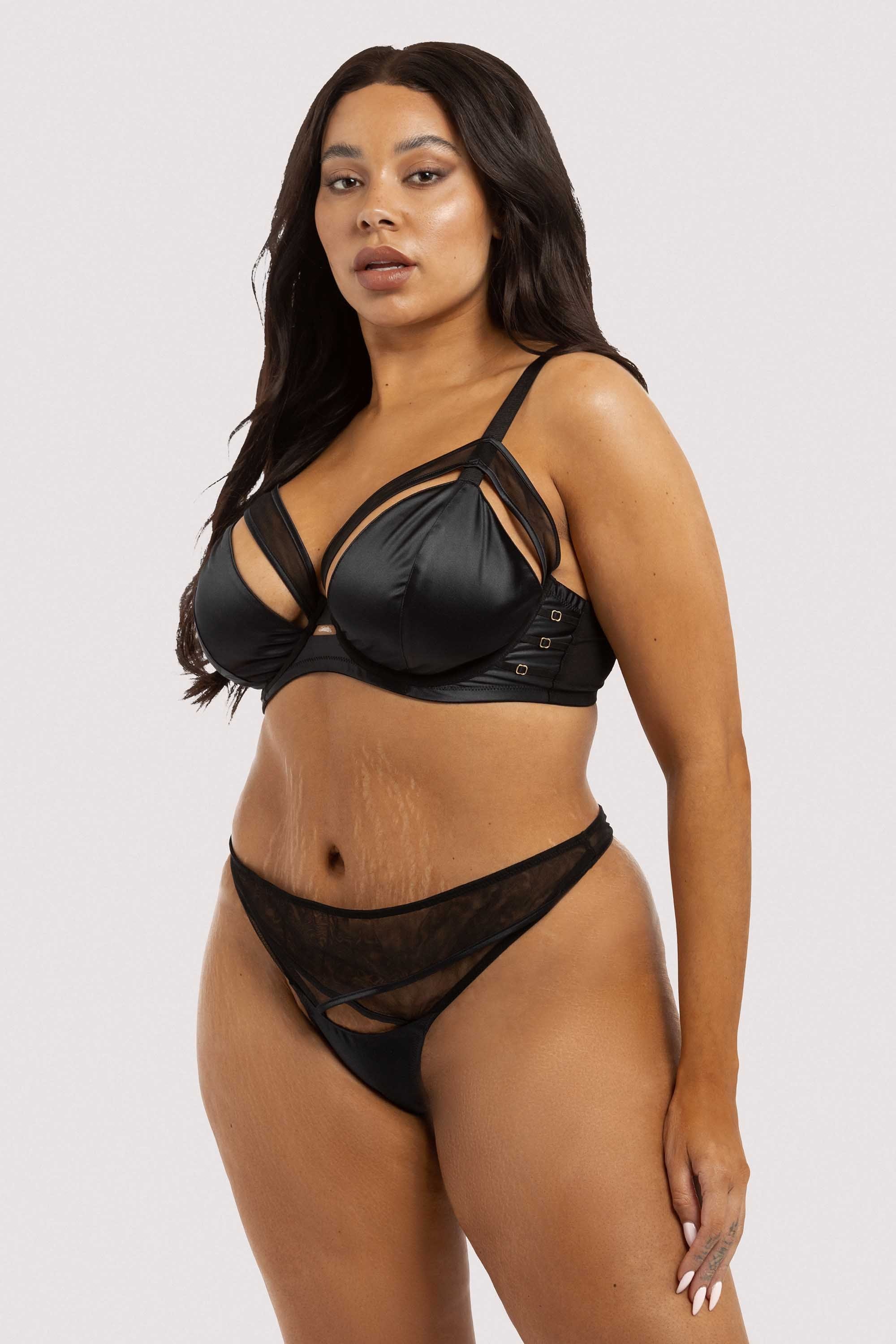 Charlie Black Cut-out Thong - Image 5