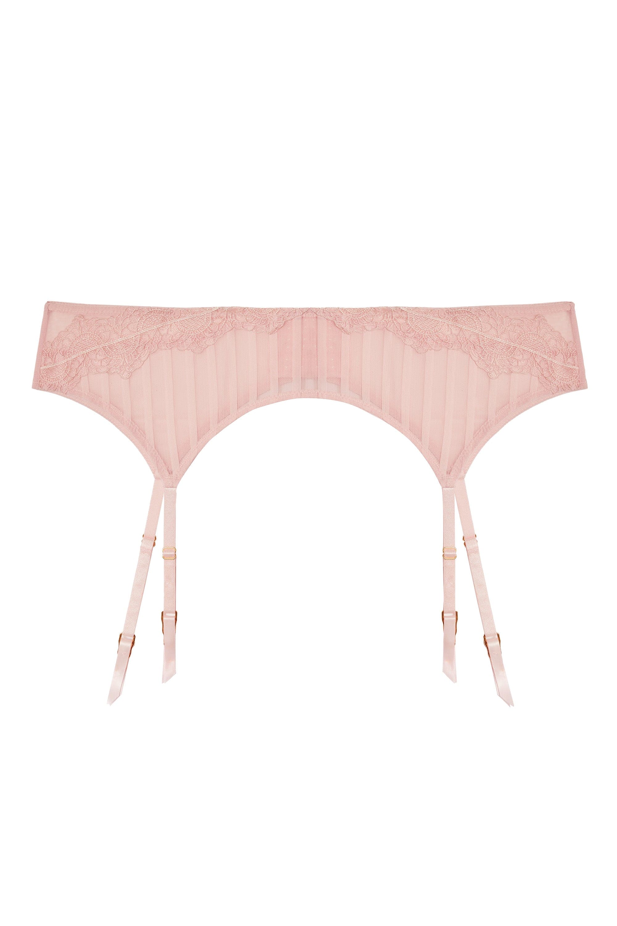 Presley Pink Stripe And Lace Trim Suspender - Image 4