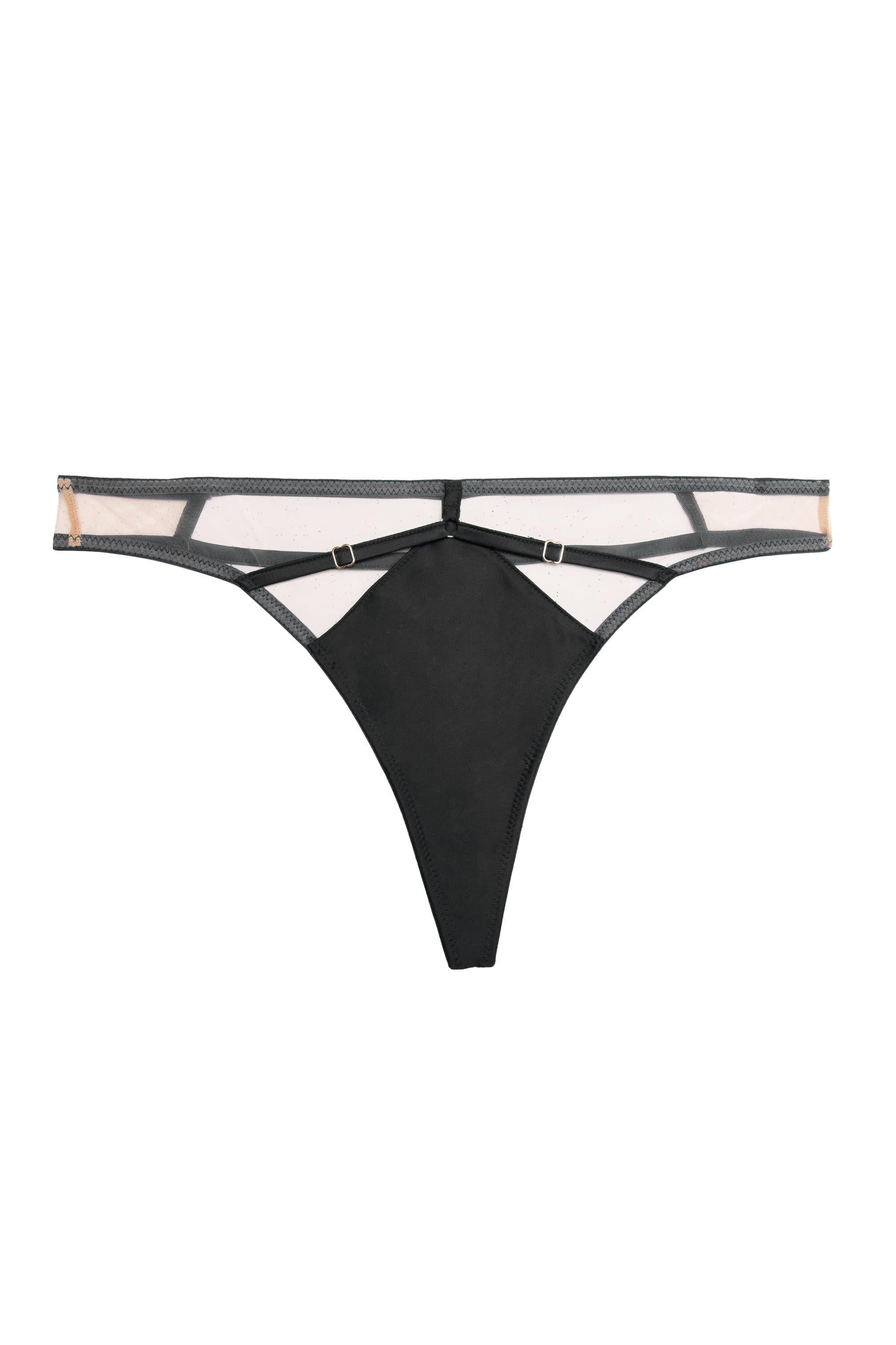 Ramona Black Mesh Thong - Image 4