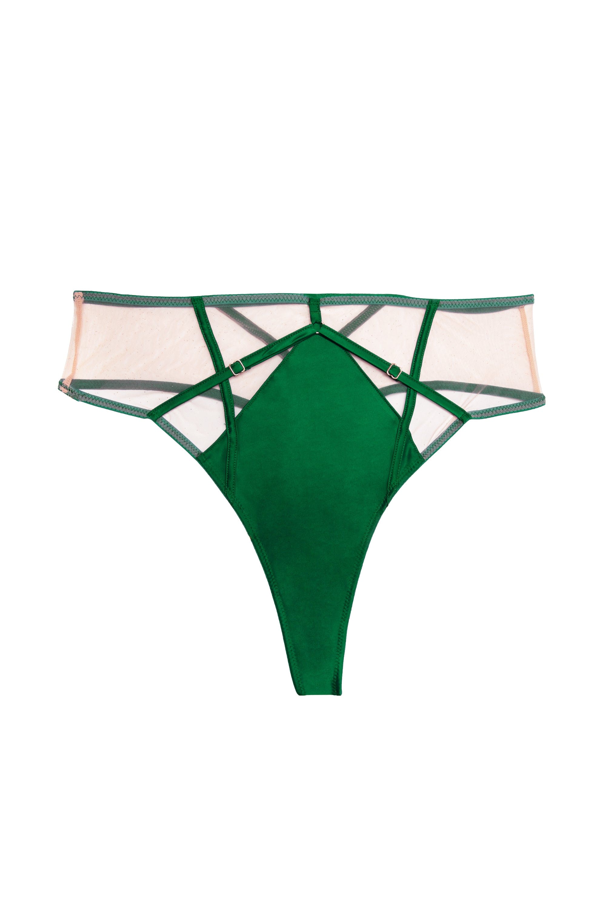 Ramona Green Mesh High Waisted Thong - Image 7