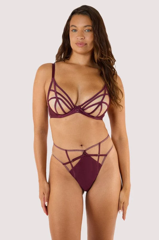 Ramona Wine Plunge Bra - Image 4