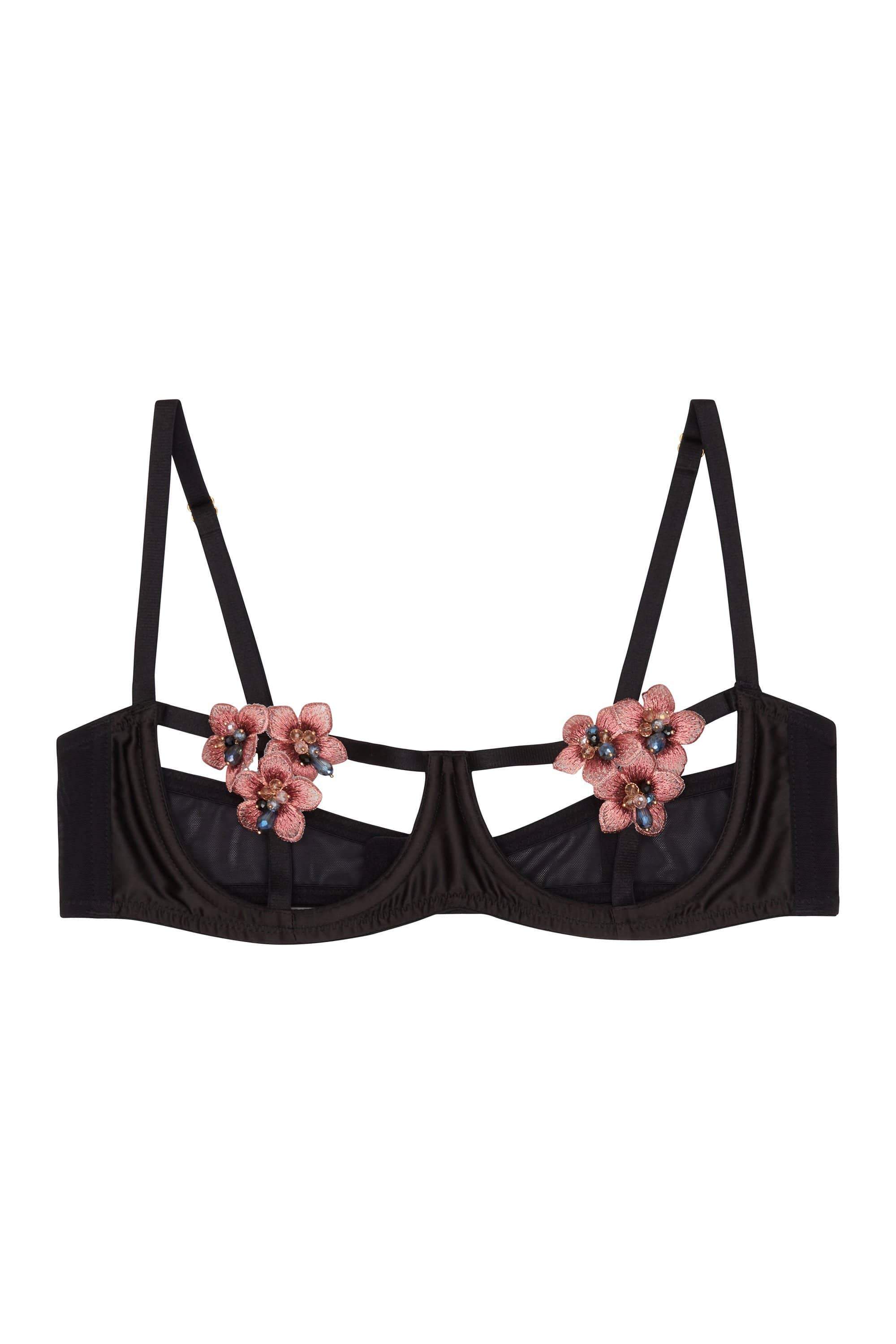 Regalia Colette Flower Applique Open Cup Bra - Image 3