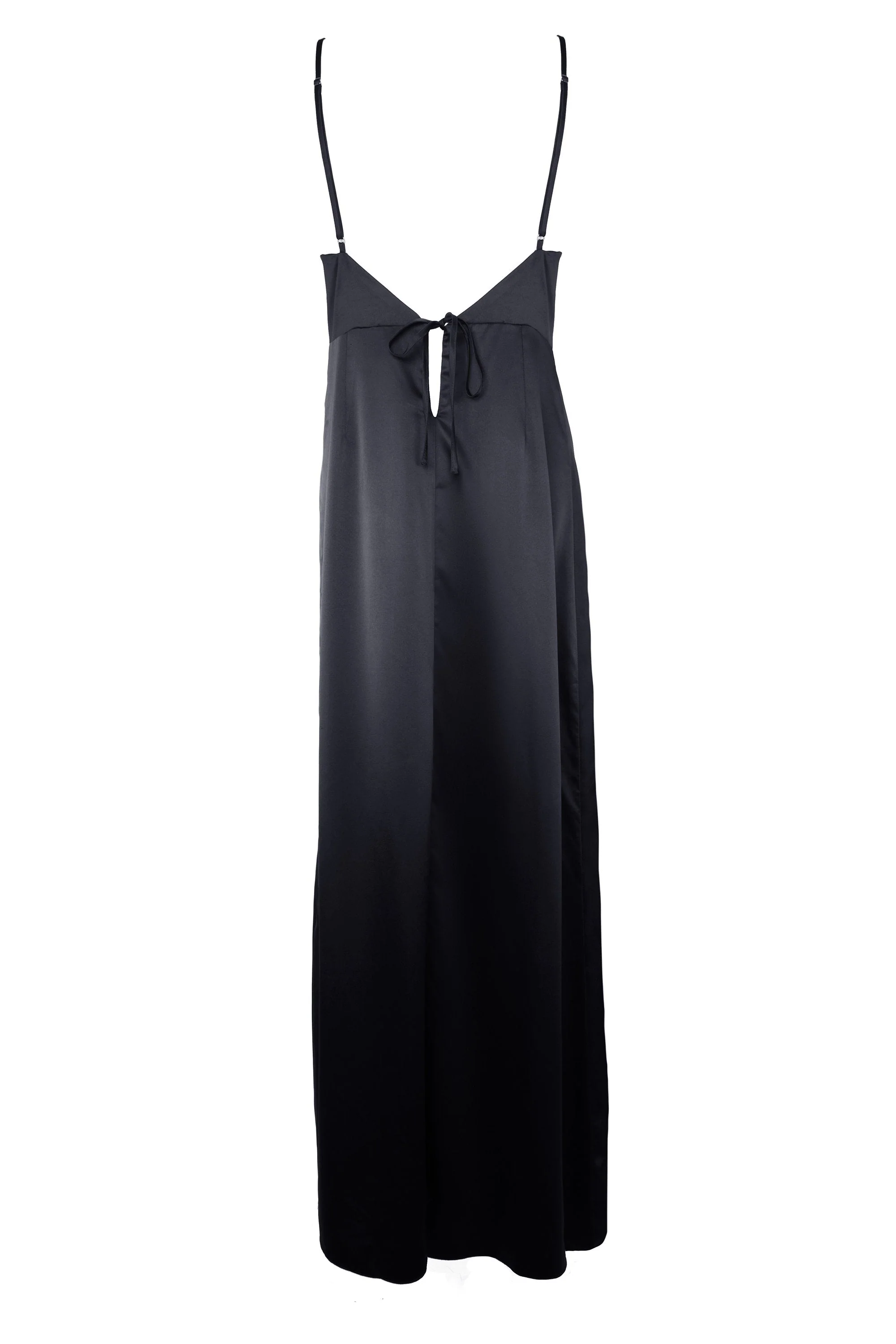 Reina Black Satin Wrap Chemise Curve - Image 3