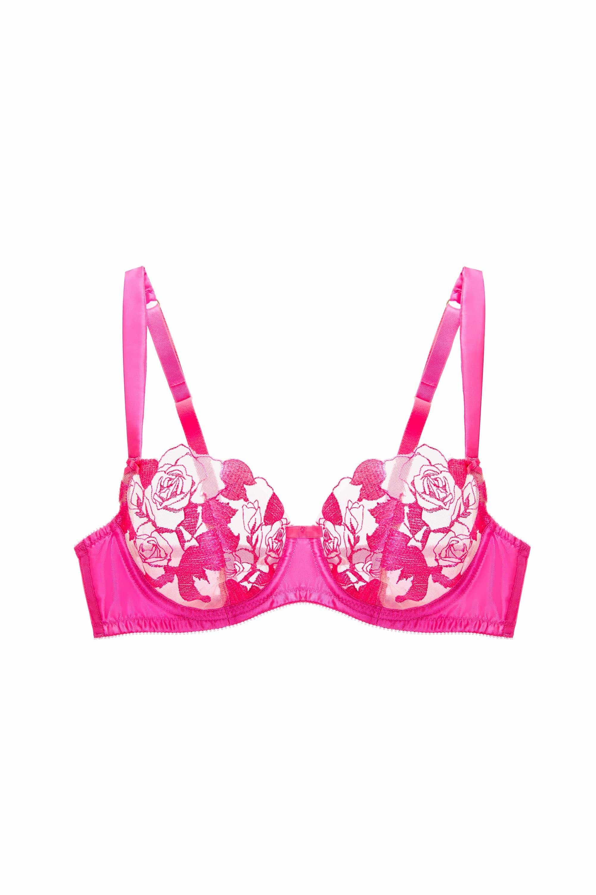 Rosabelle Pink Floral Balconette Bra - Image 4