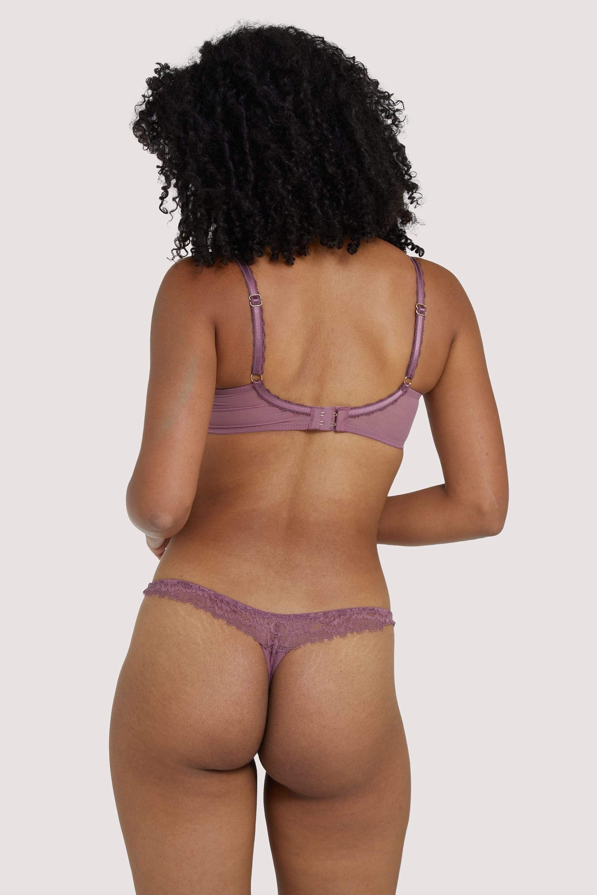 Rosalyn Mocha Lace Thong - Image 5