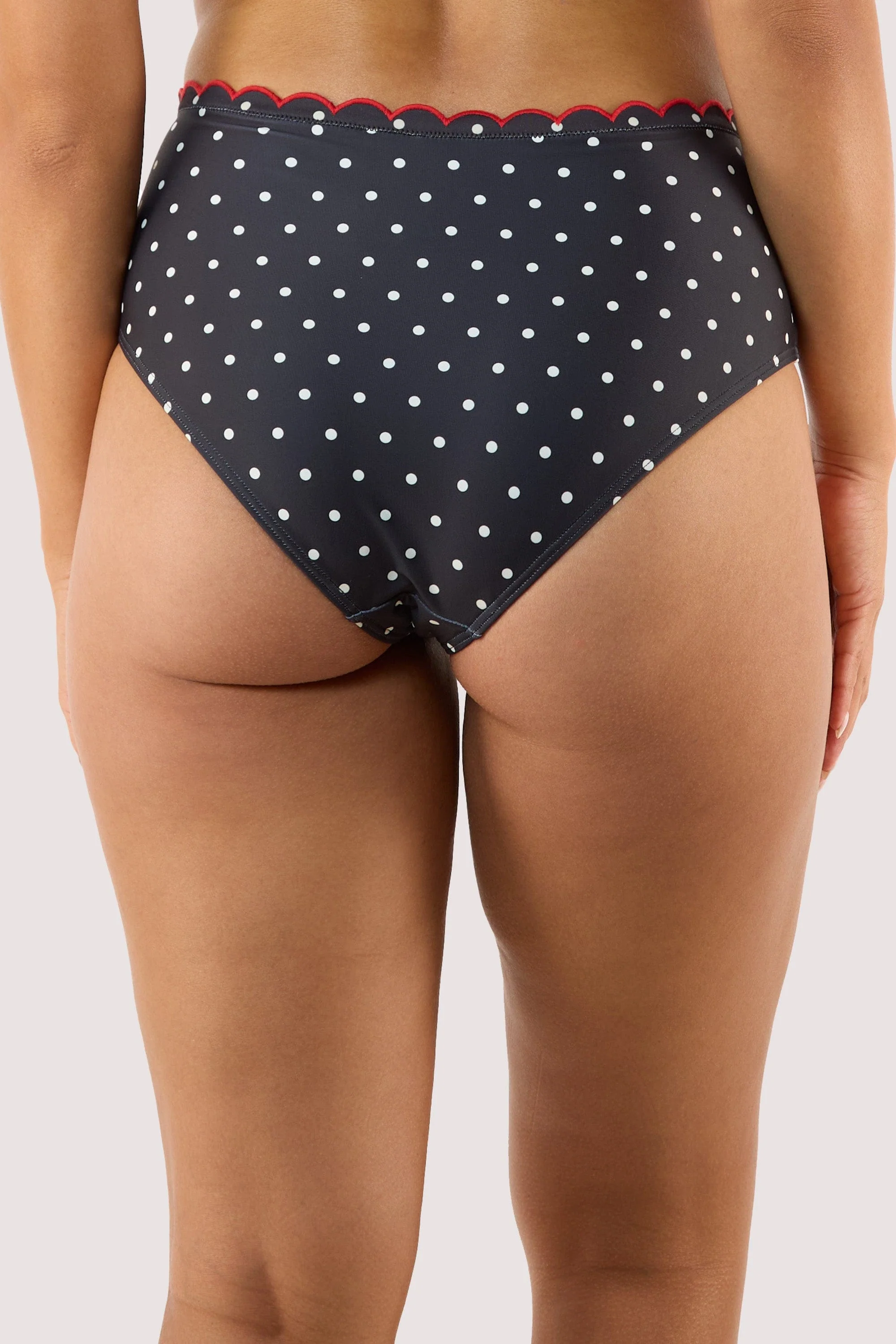 Dottie Polka Dot Scallop High Waist Brief - Image 2