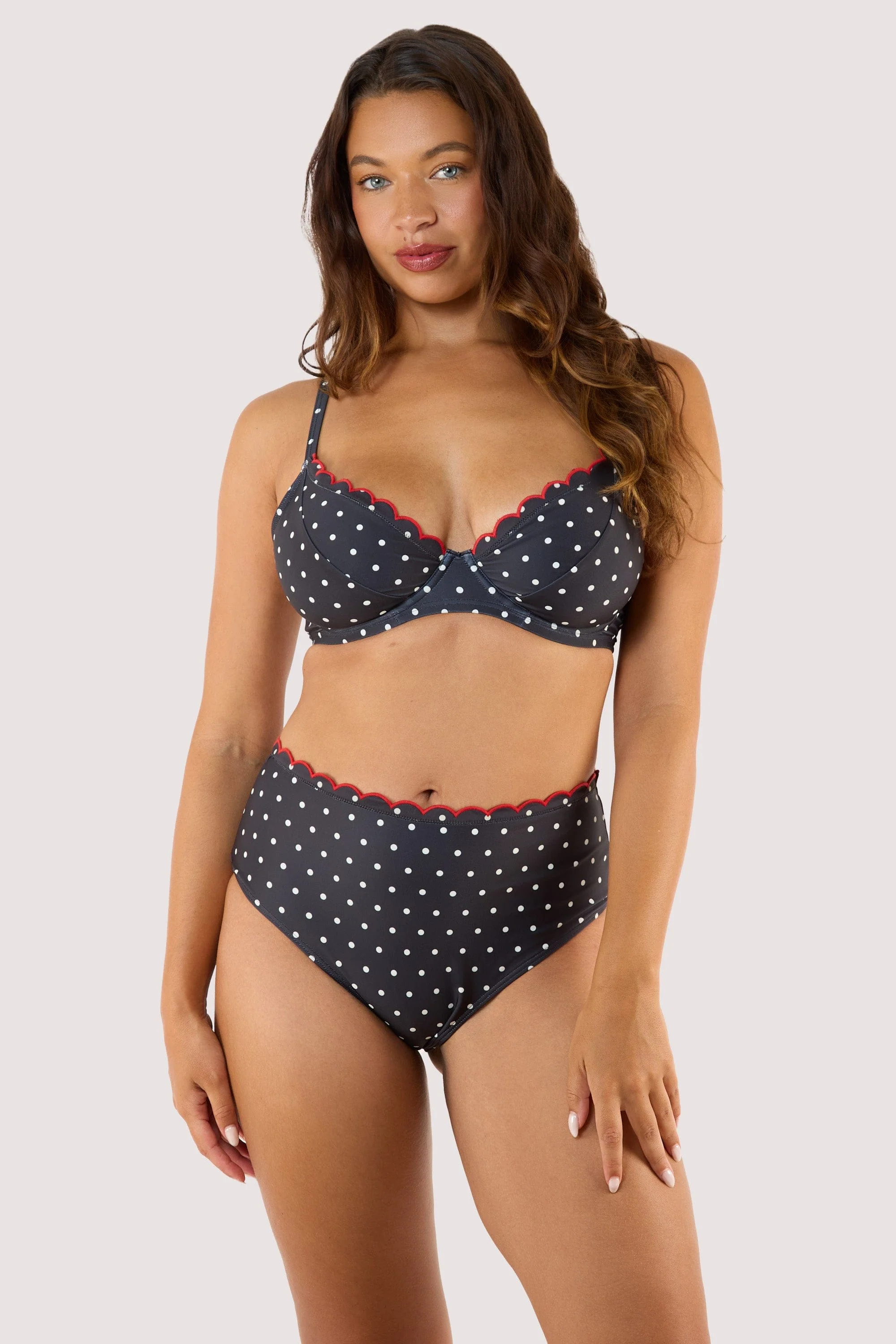 Dottie Polka Dot Scallop High Waist Brief - Image 3