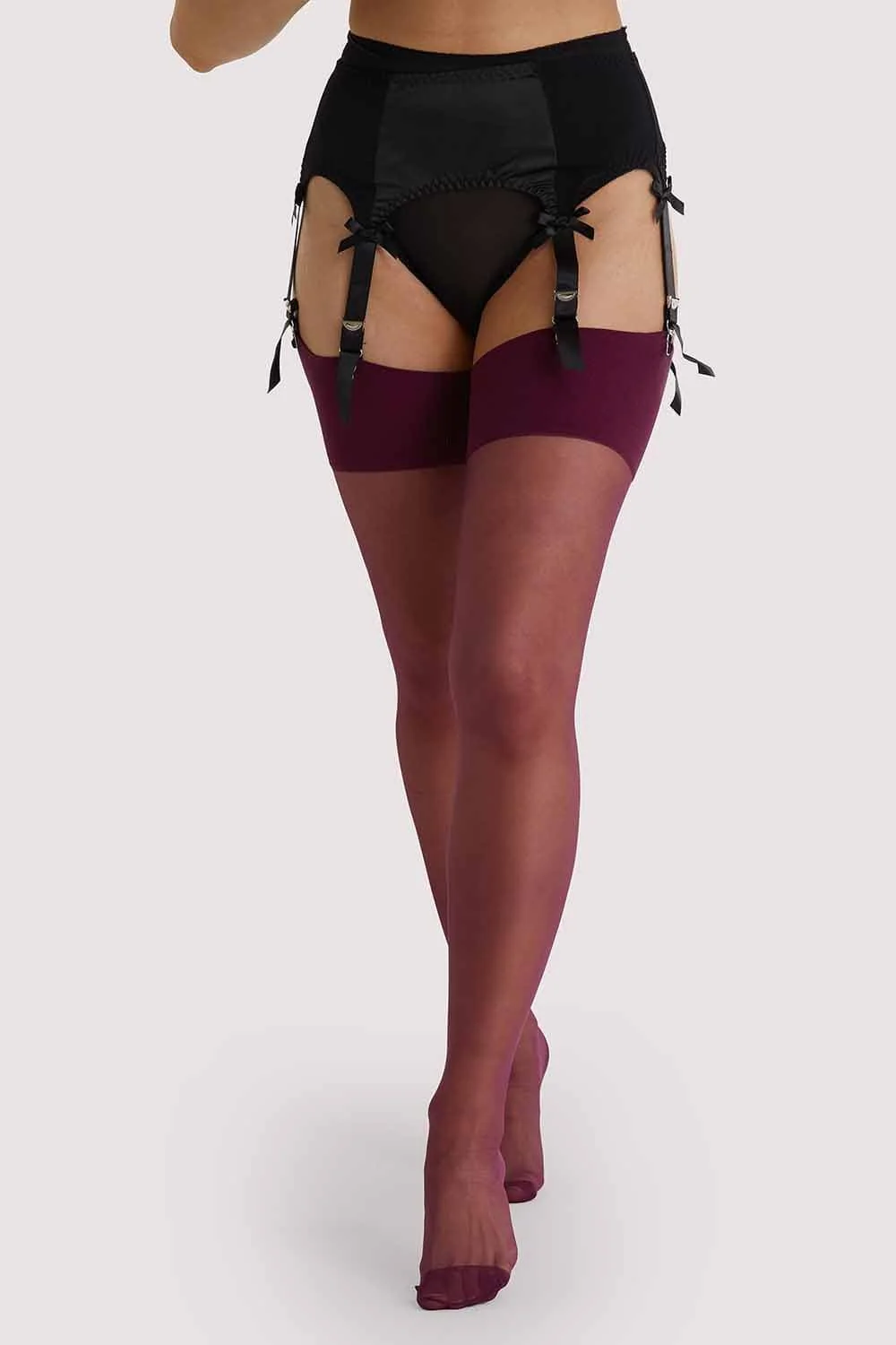 Seamed Stockings Grape US 4 - 18  Tall - Image 2