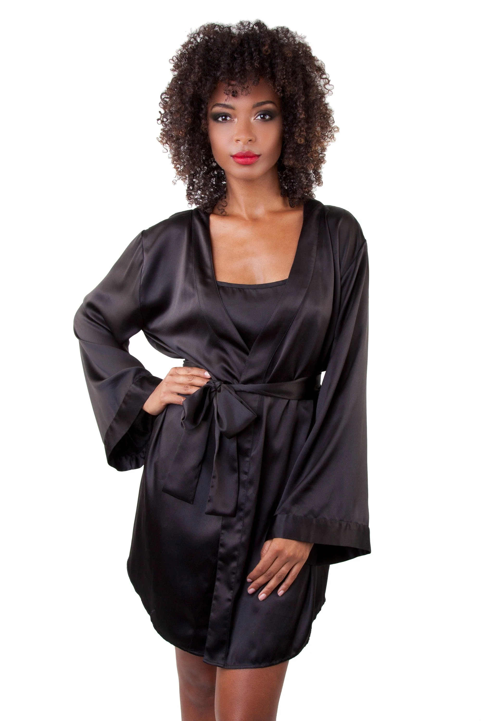 Jasmin Short Embroidered Kimono - Seconds - Image 2