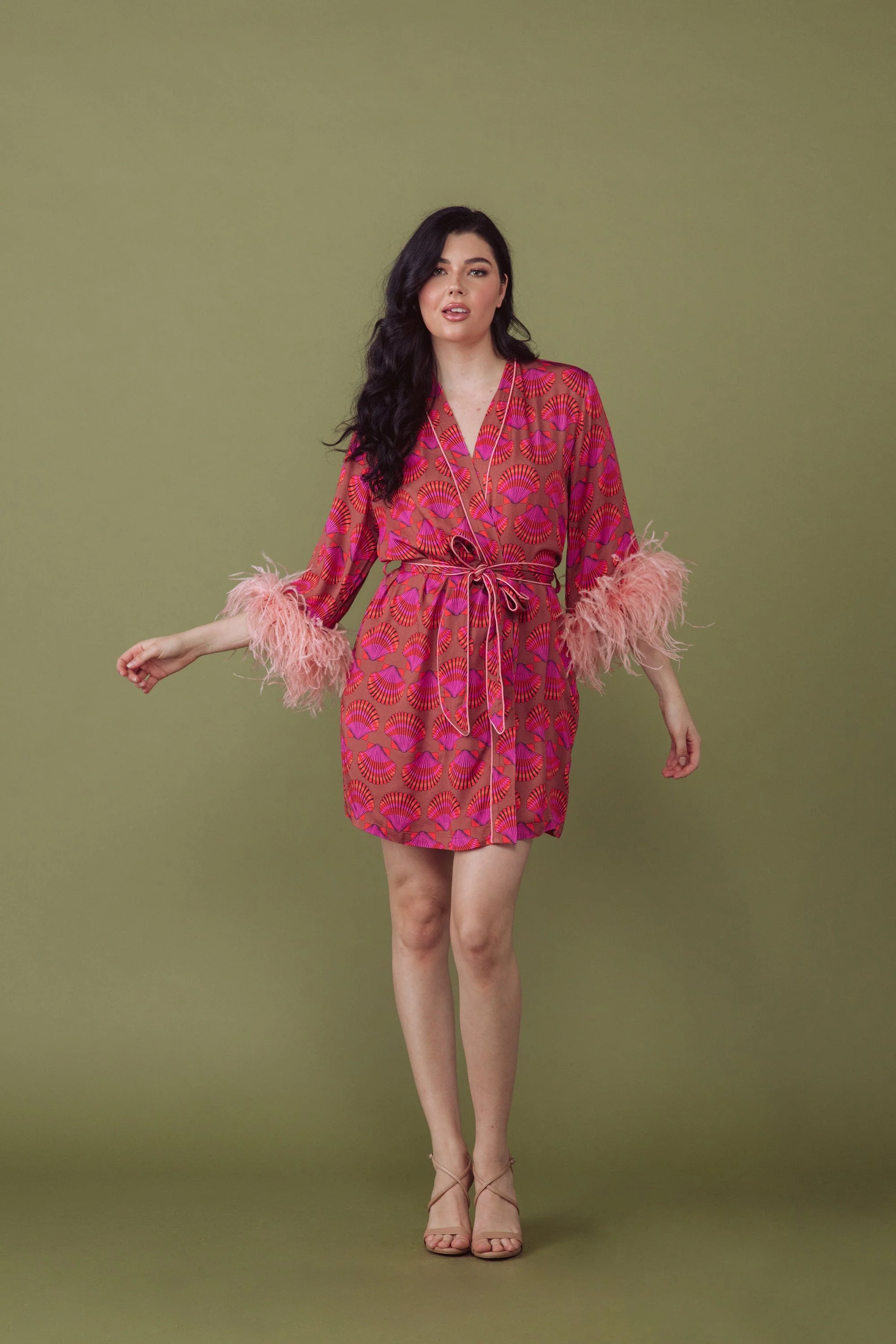 Cheetah Shell Print Short Robe - Image 2
