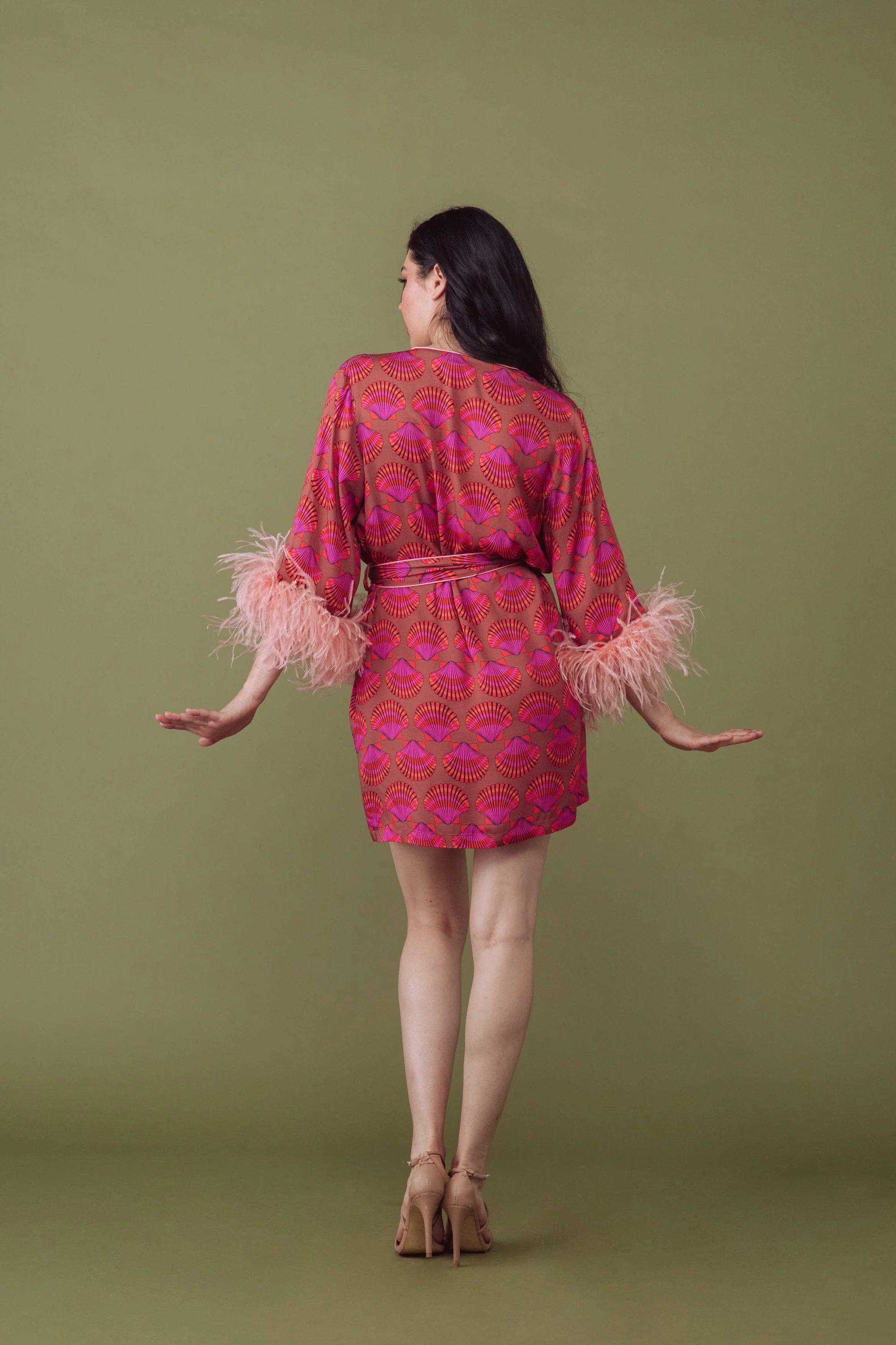 Cheetah Shell Print Short Robe - Image 3
