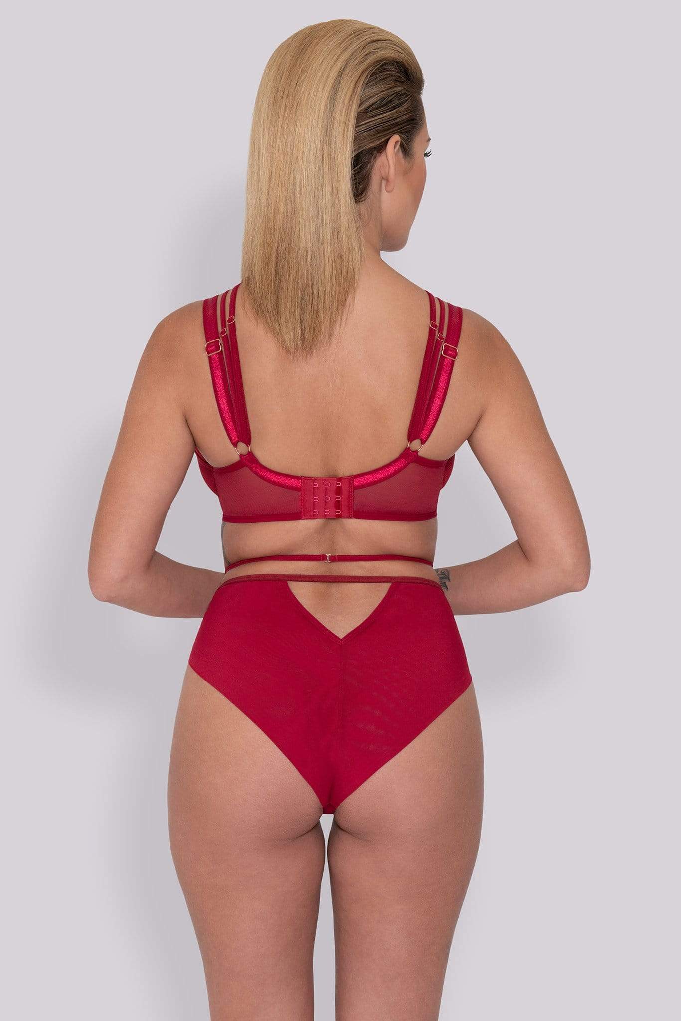 Black Magic High Waist Red Brazilian Brief - Image 2