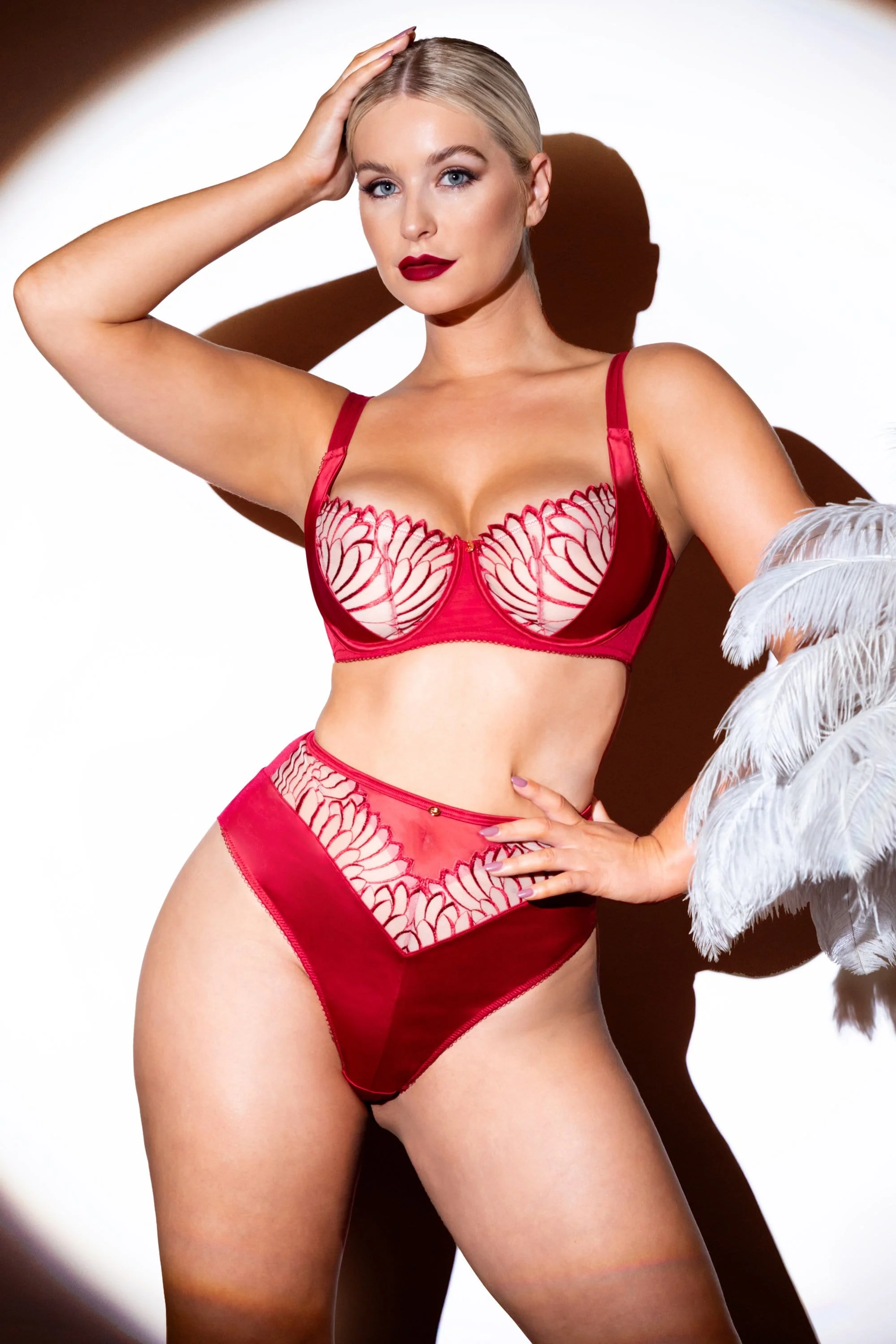 Fallen Angel Red Balcony Bra - Image 2