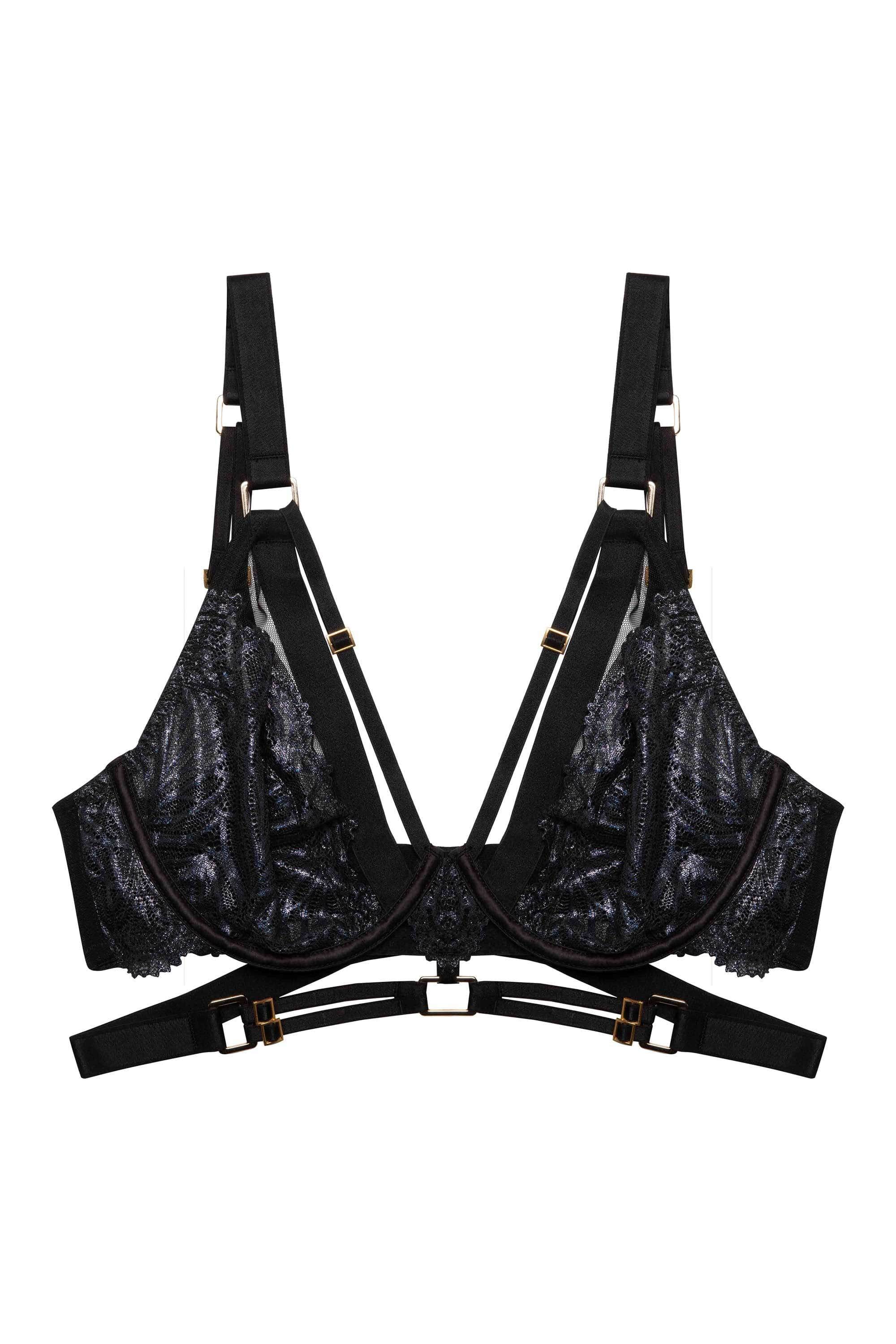 Tabitha Black Wet-Look Lace Set - Image 15