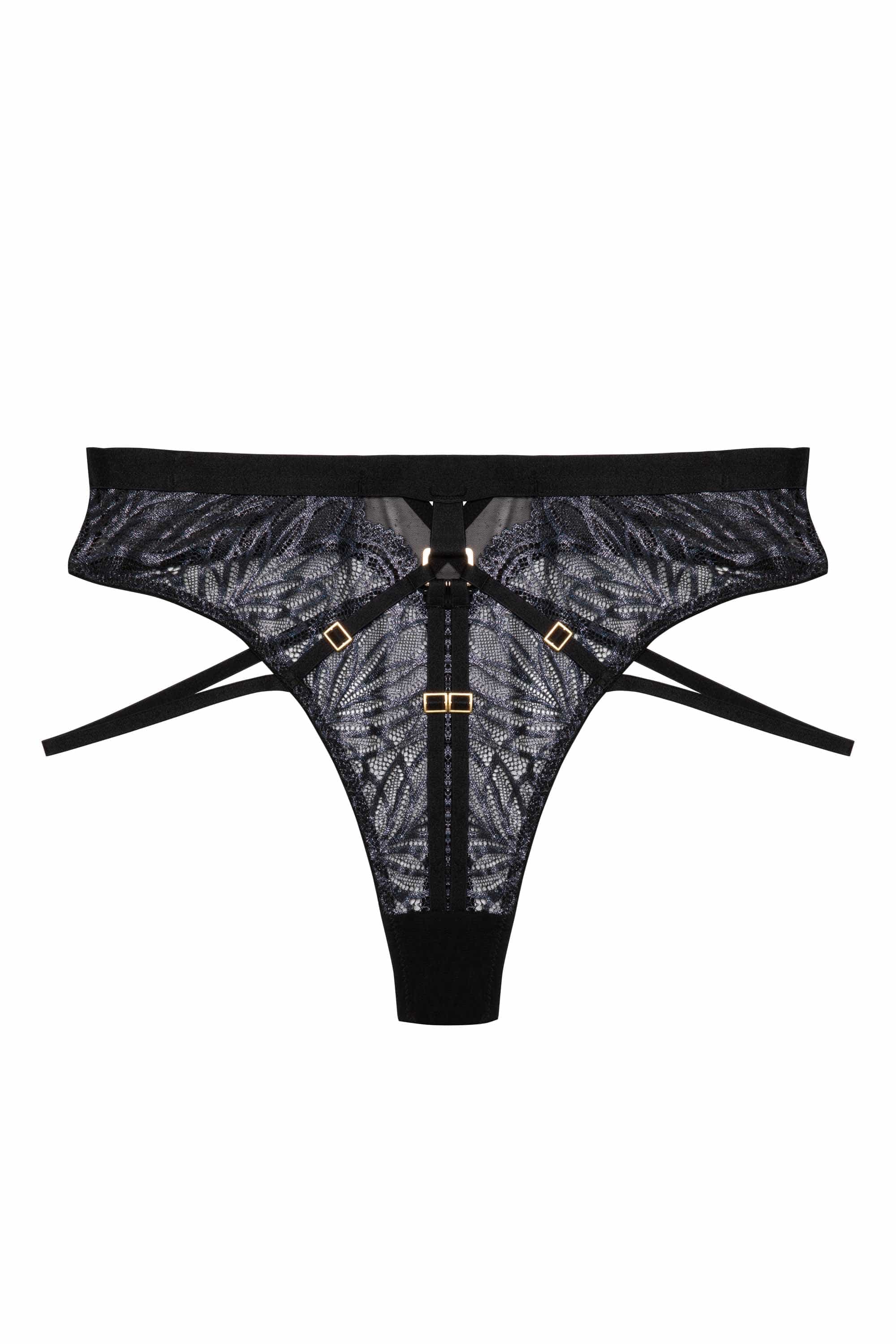 Tabitha Black Wet-Look Lace Set - Image 18