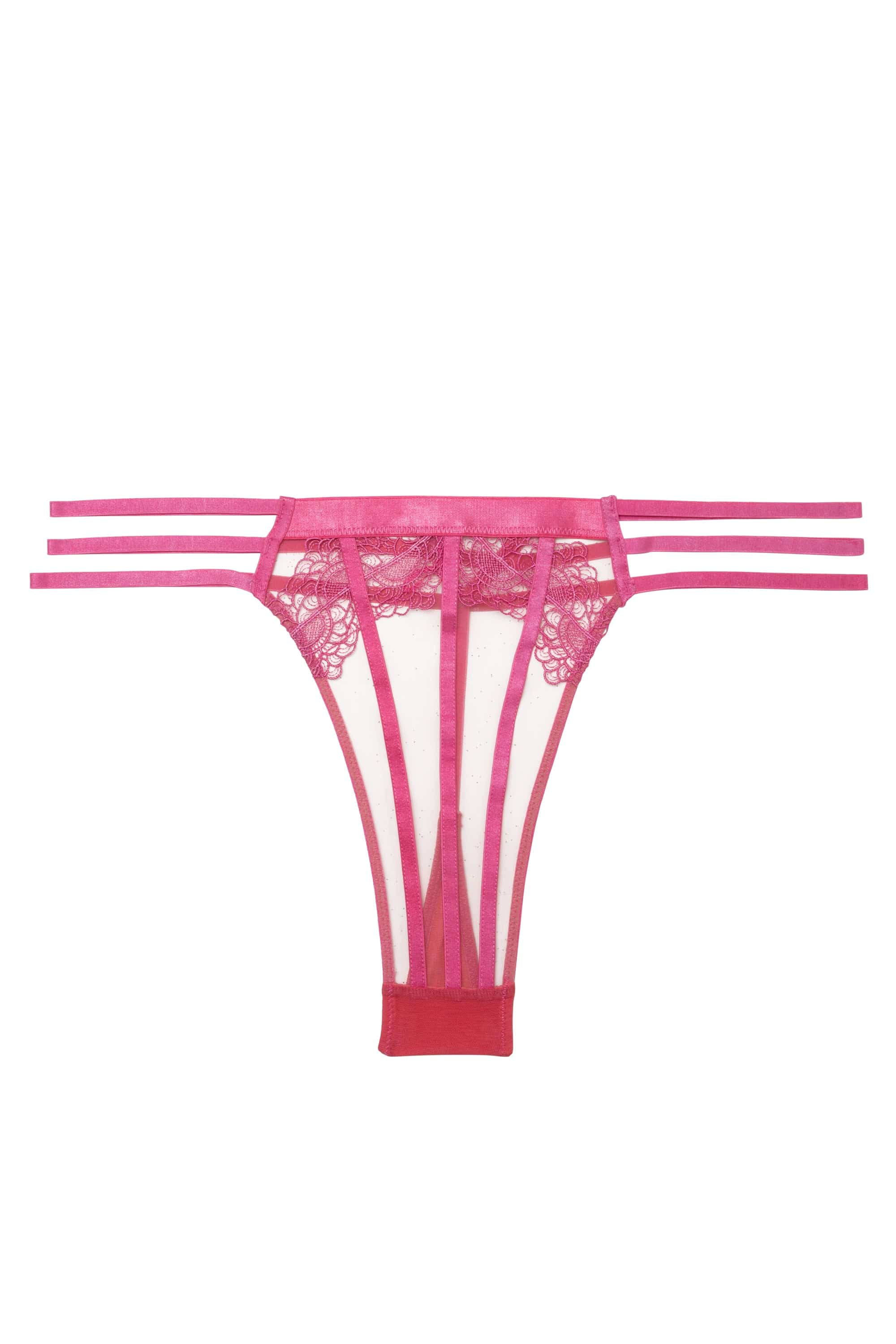 Tasha Pink Illusion Mesh Thong - Image 7