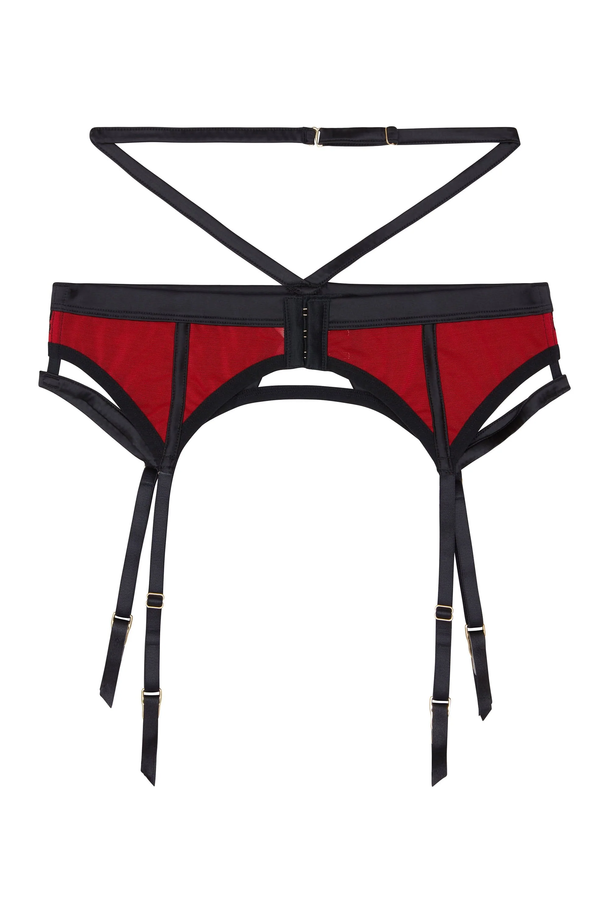 Playful Promises Tasmin Ruby Lace Suspender Belt - Image 4