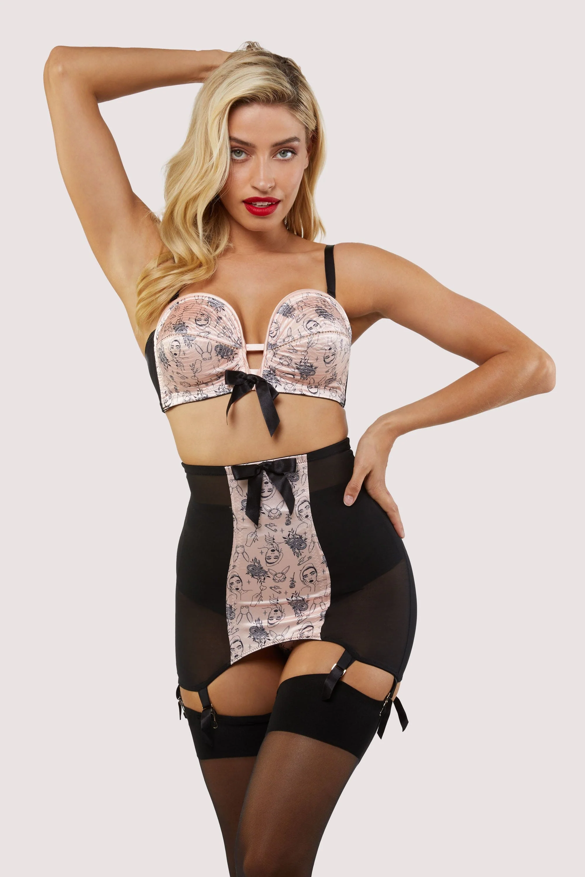 Tattoo Print Black Girdle - Image 4