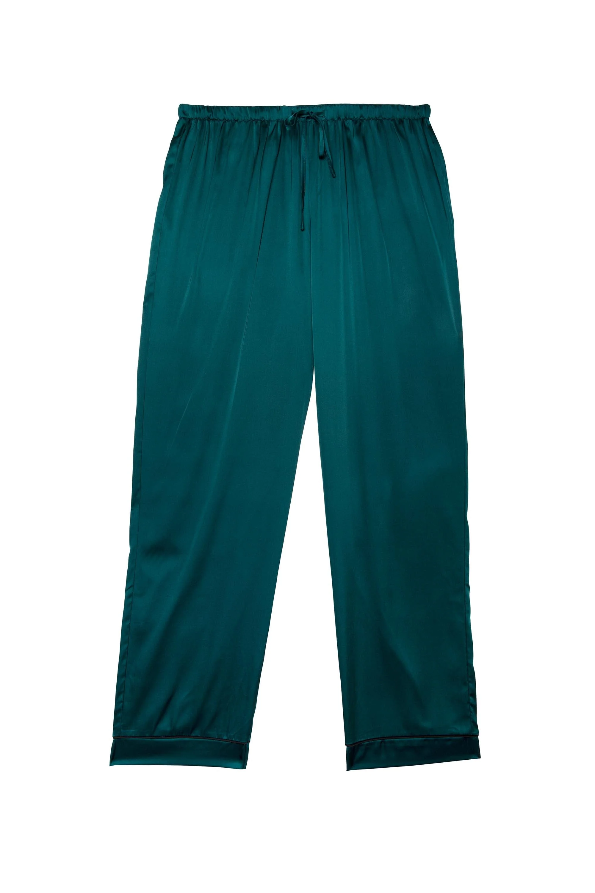 Teal and Black Satin Piping Pyjama Set - Image 7