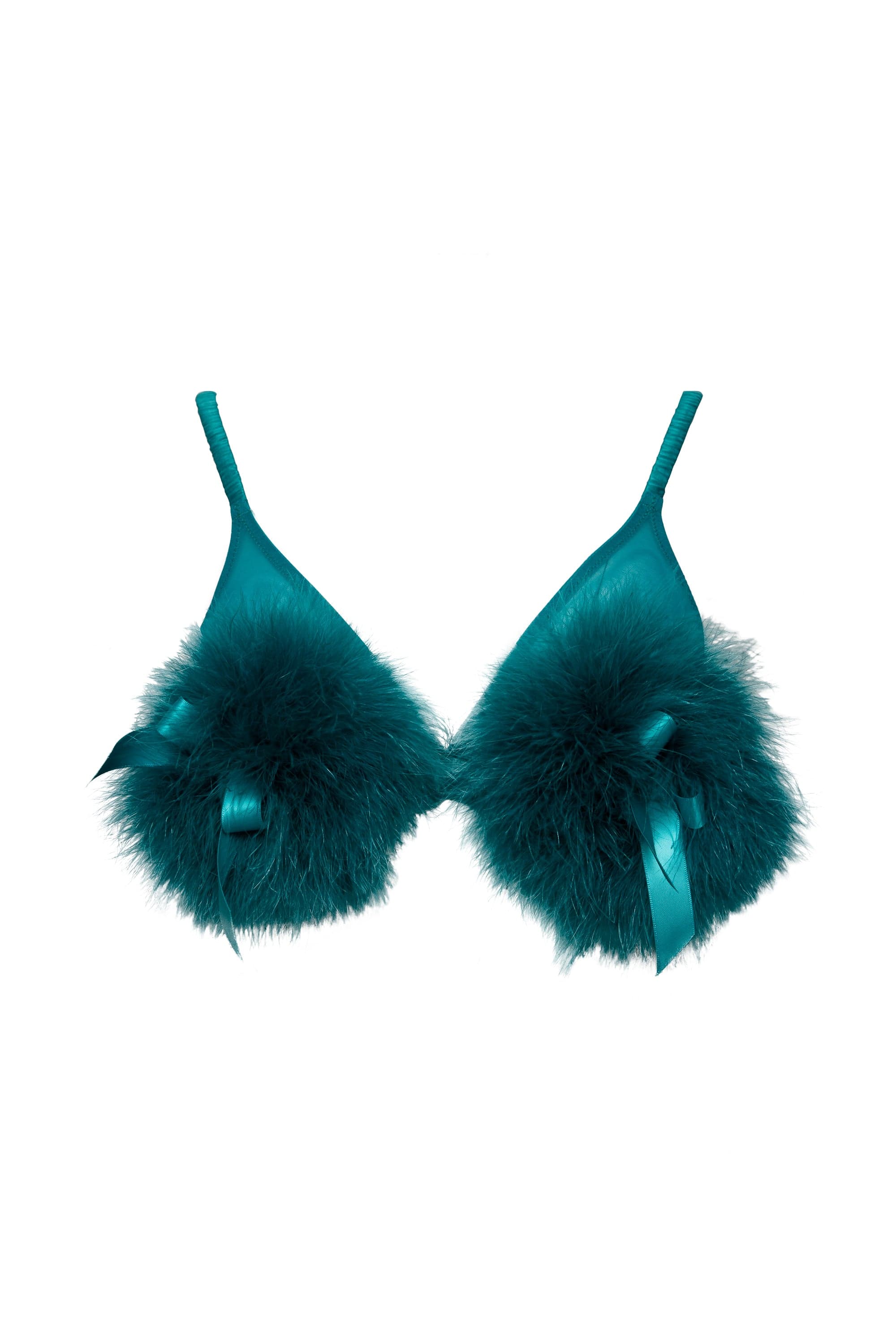 Teal Powder Puff Triangle Bra - Image 6