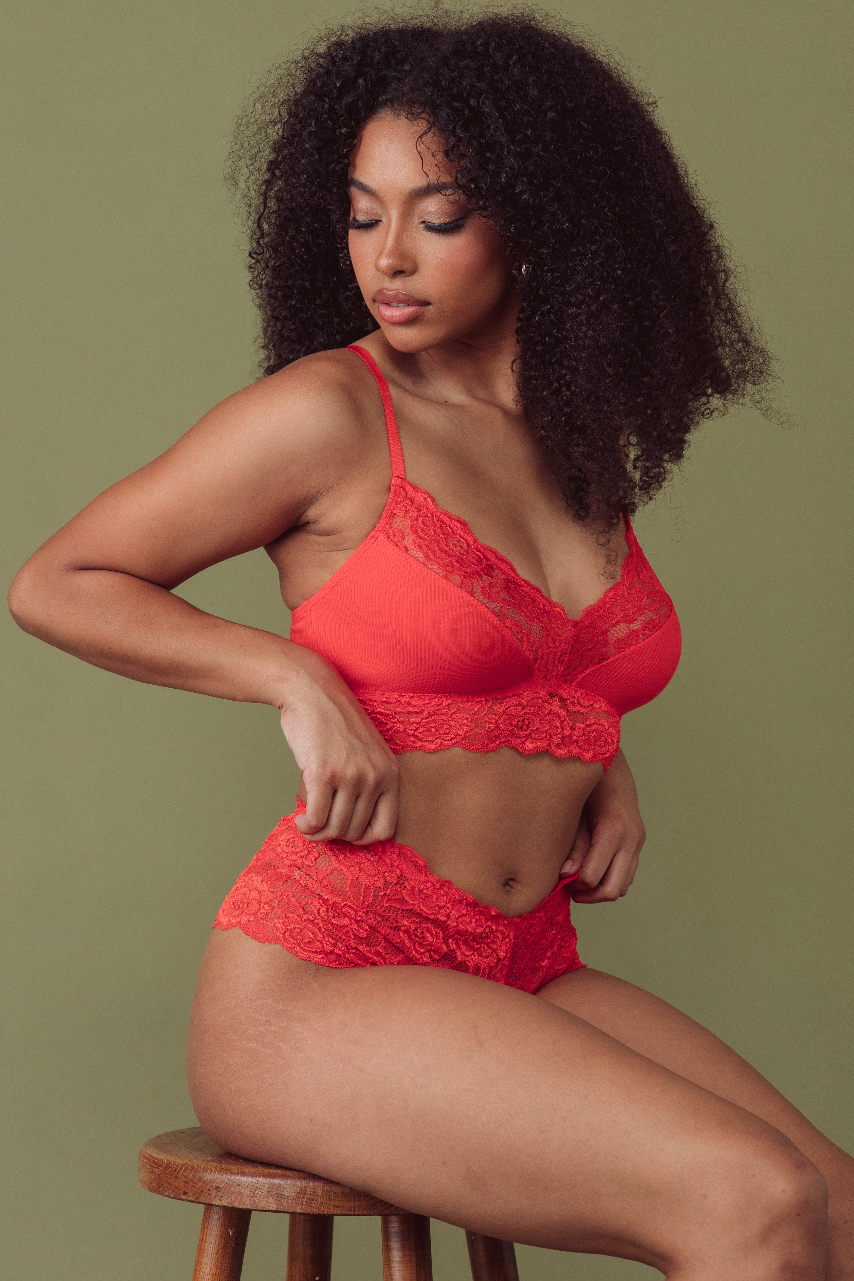 Tigerlilly Orange High Waist Thong - Image 4