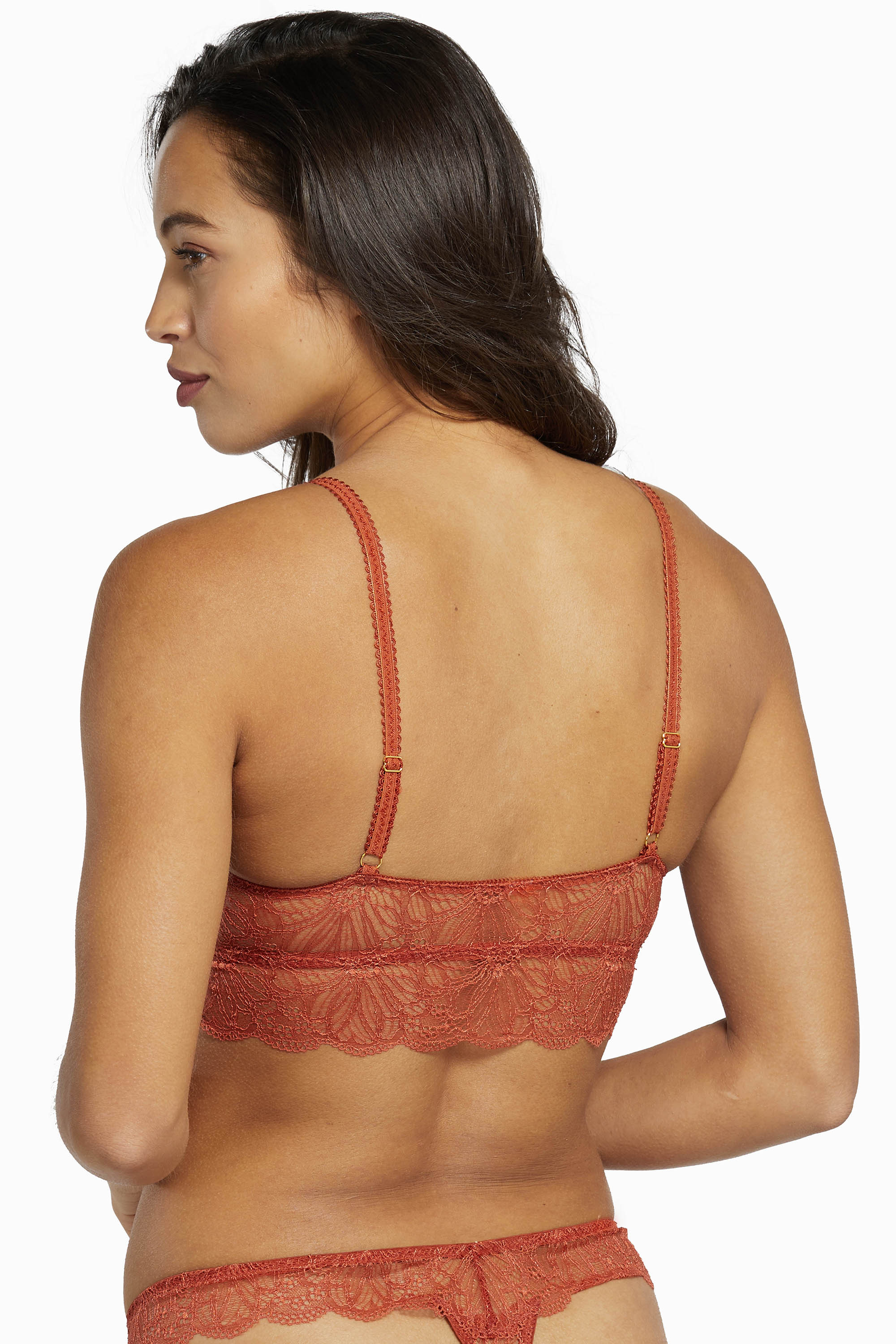 Ariana Intense Rust Everyday Lace Bralette - Image 4