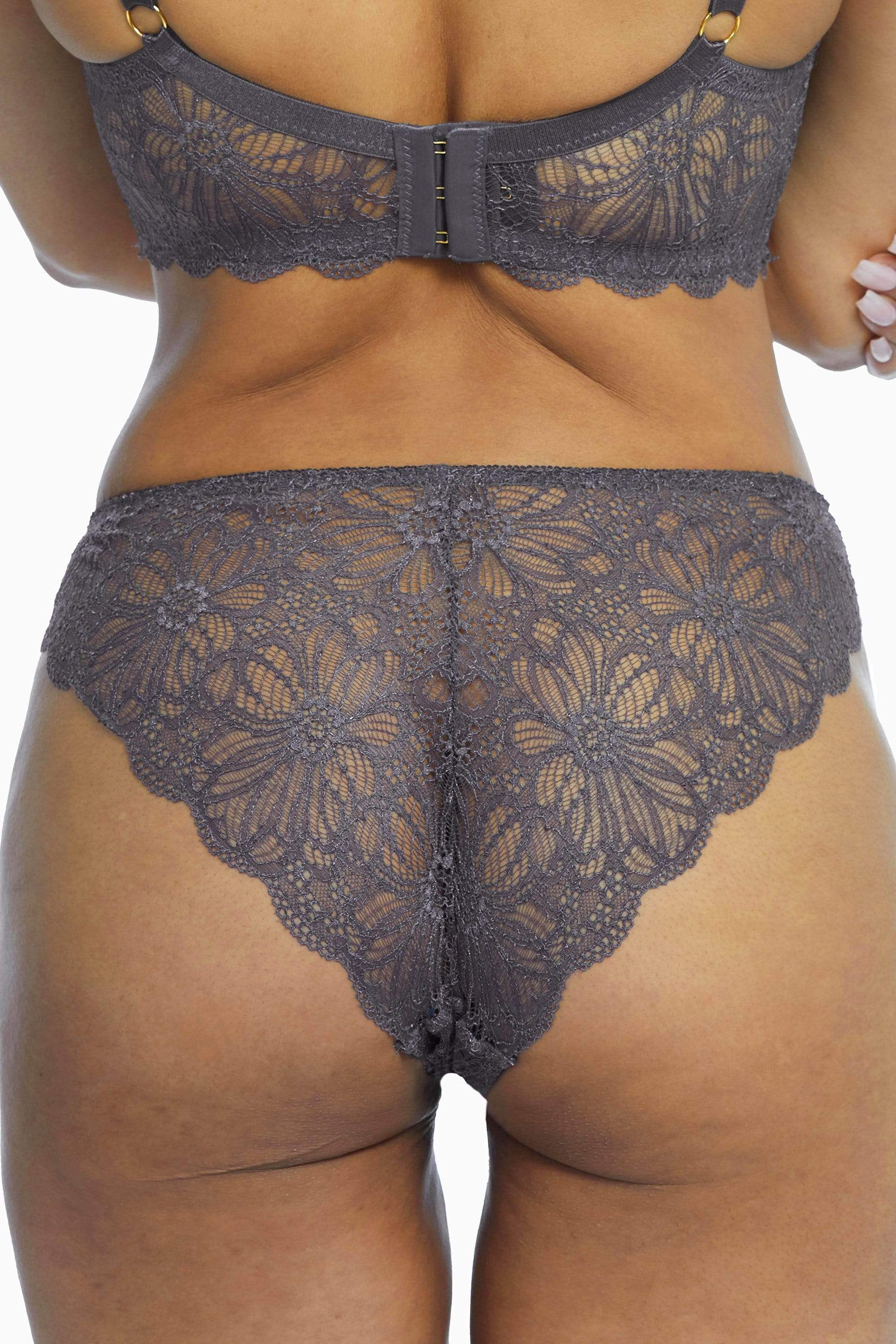 Ariana Steel Grey Everyday Lace Brief - Image 4
