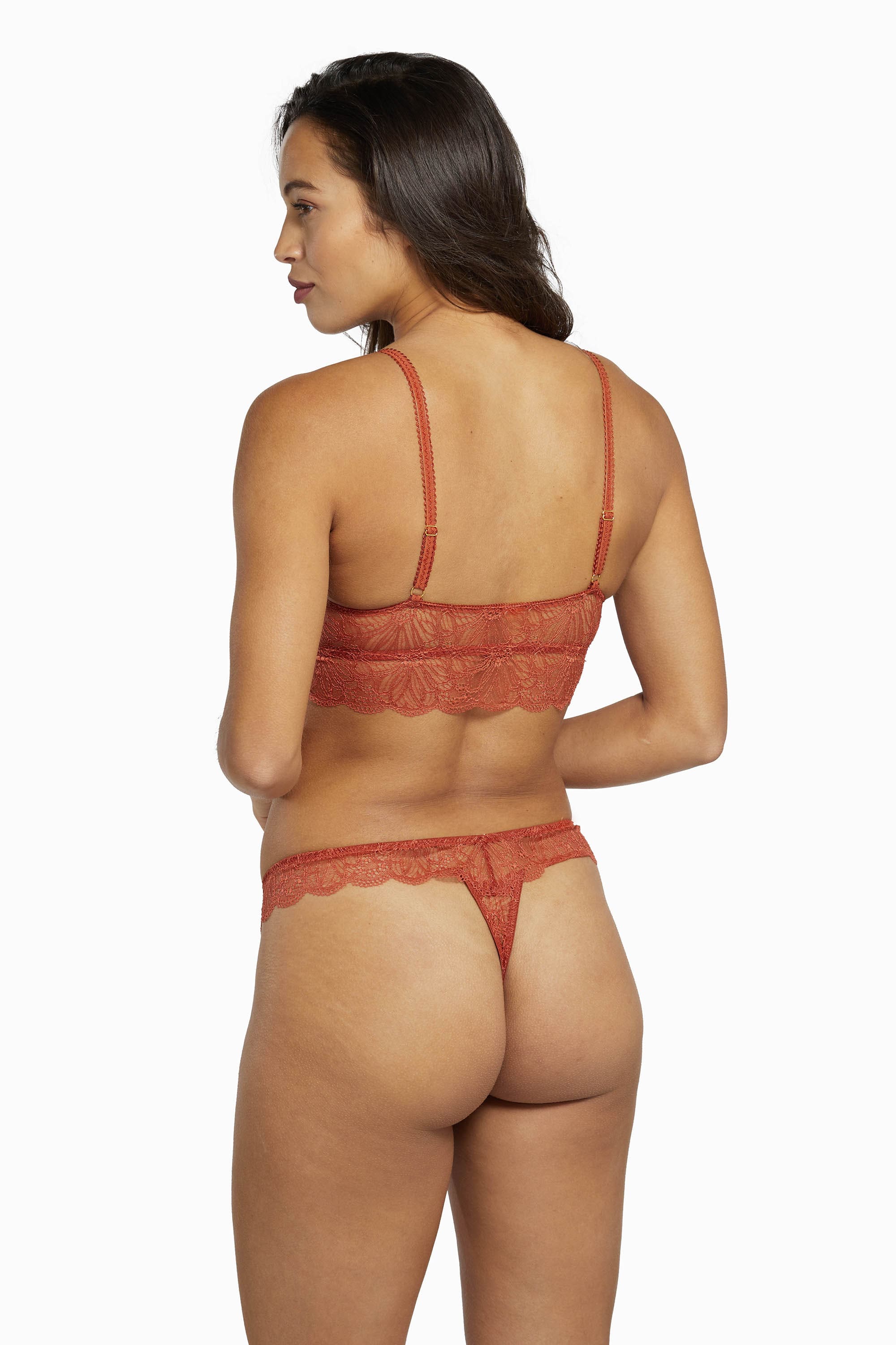 Ariana Intense Rust Everyday Lace Thong - Image 4