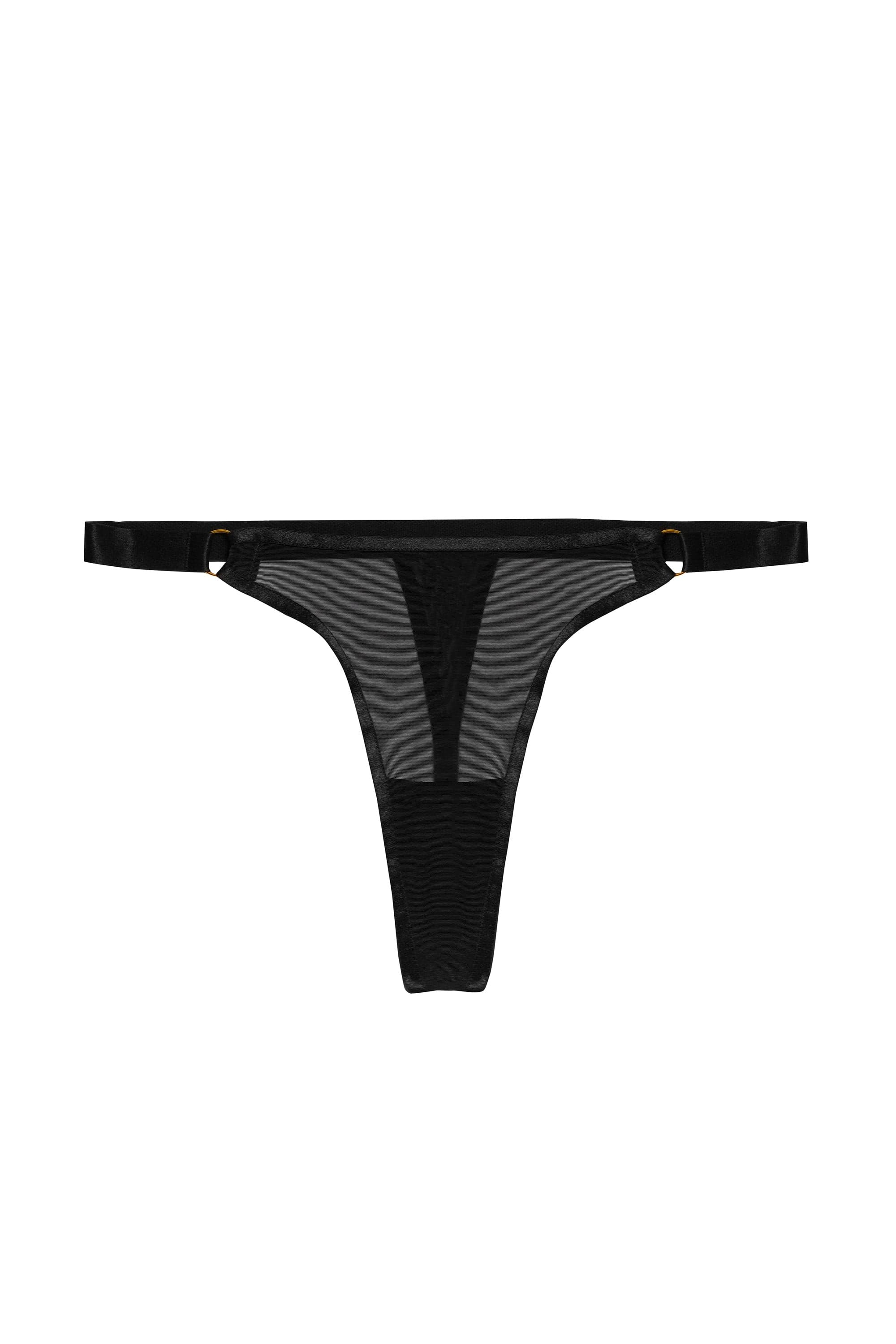 Ayla Black Sheer Mesh Strap Thong - Image 6