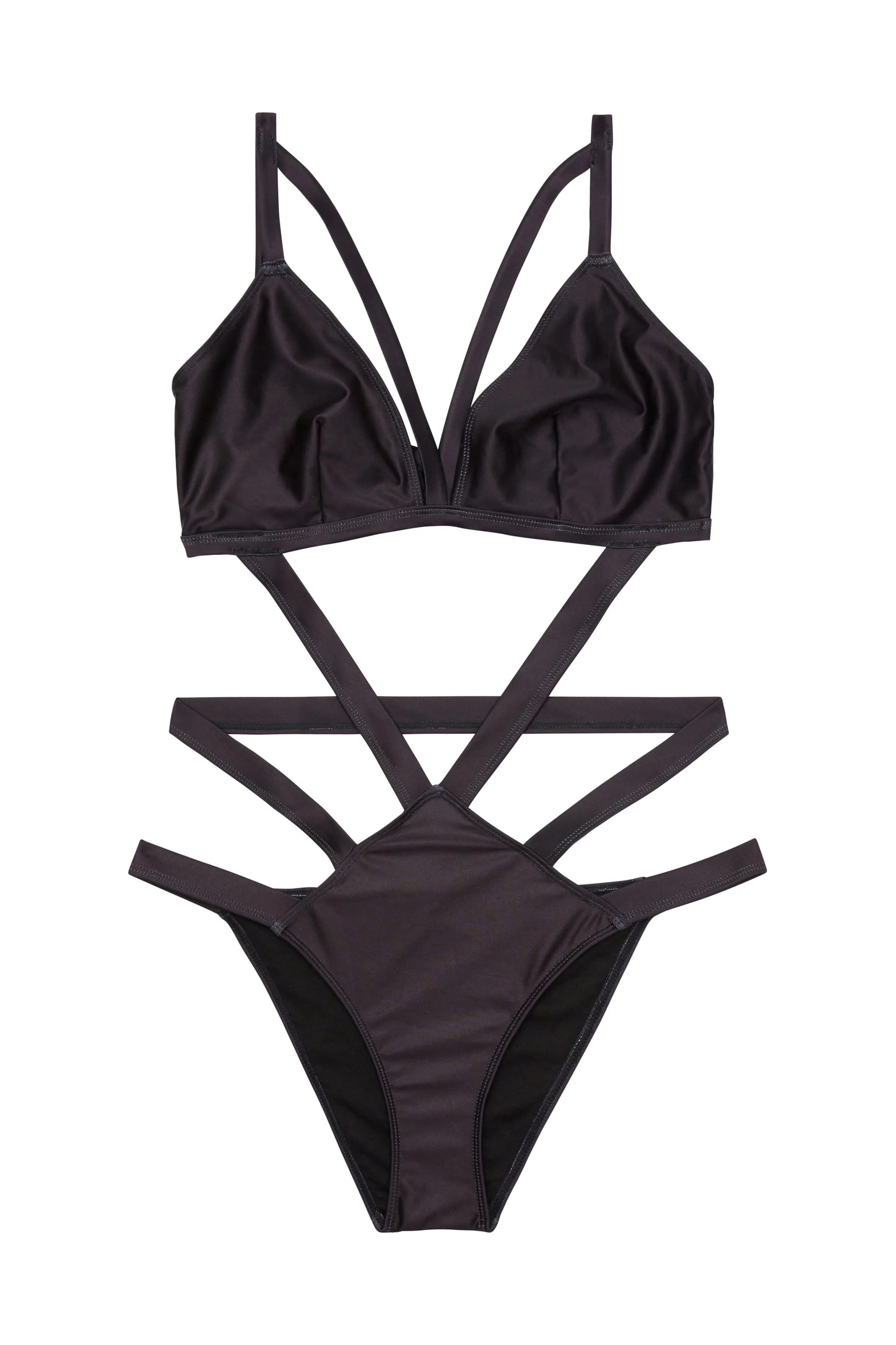 Bandage swimsuit black B - G - Image 3