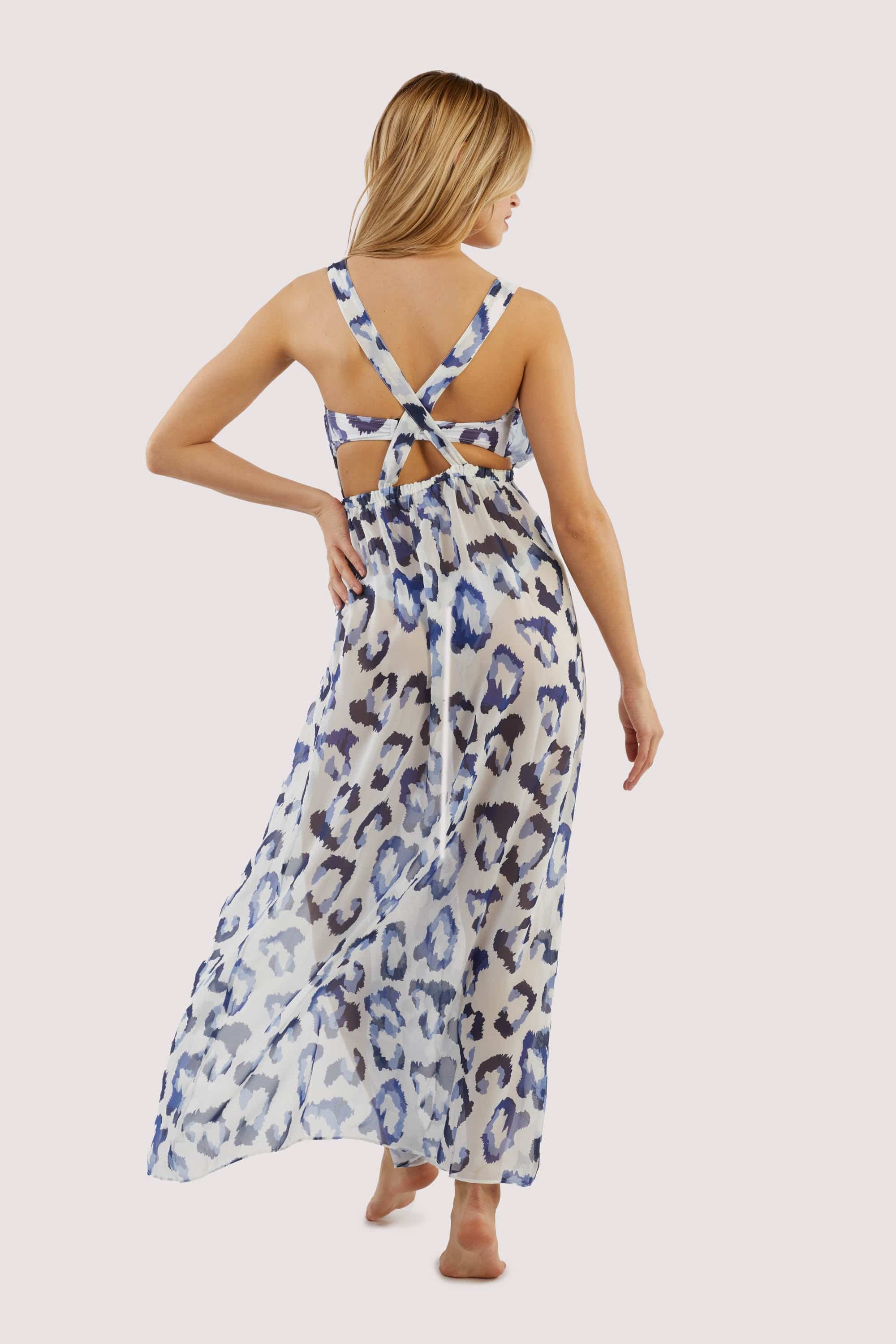 Blue Leopard Beach Dress - Image 2