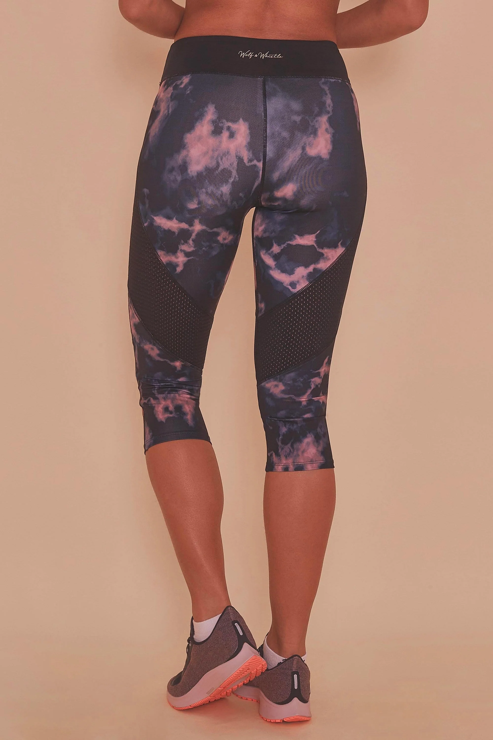 Dark Marble Cropped Leggings - Image 2