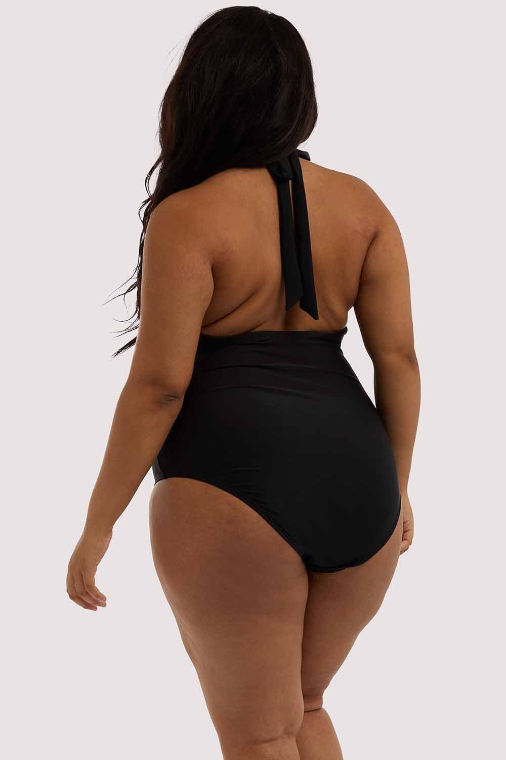 Embroidered Plunge Swimsuit Curve - Image 3