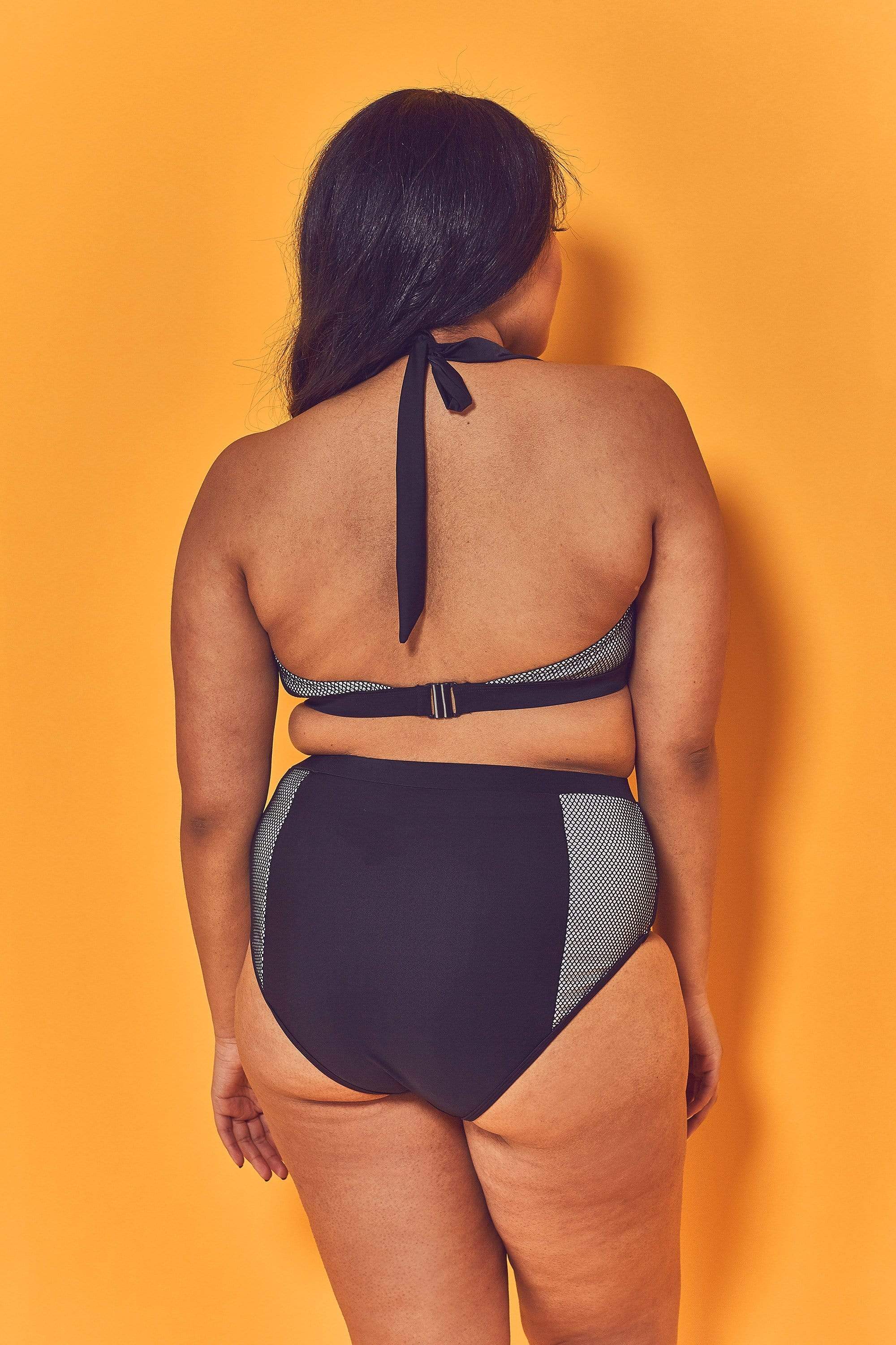 Fishnet Panel High Waist Brief Curve - Image 2