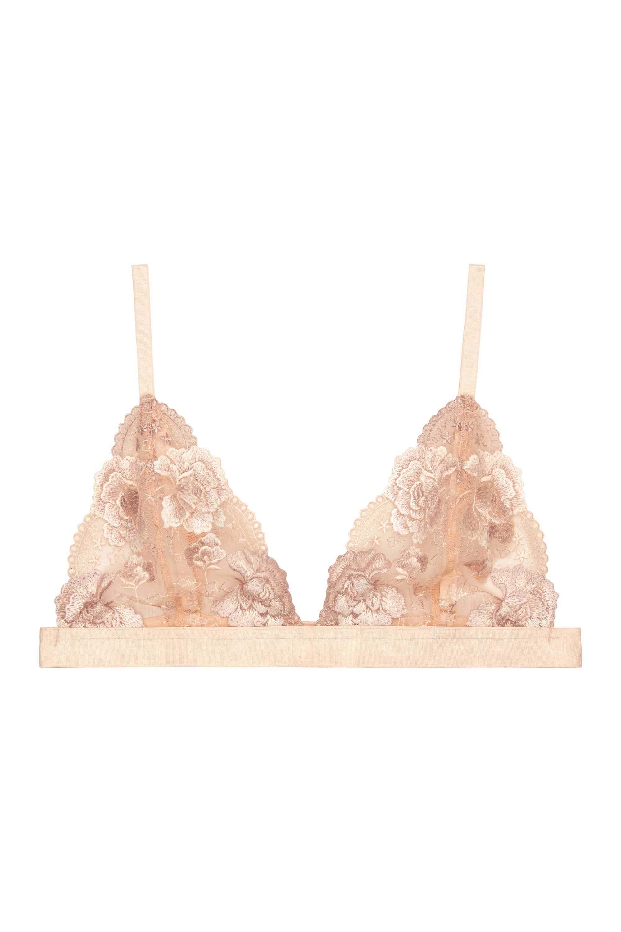 Grace blush embroidered triangle bra - Image 2
