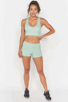 Green Double Strap Back Sports Bra - Image 4