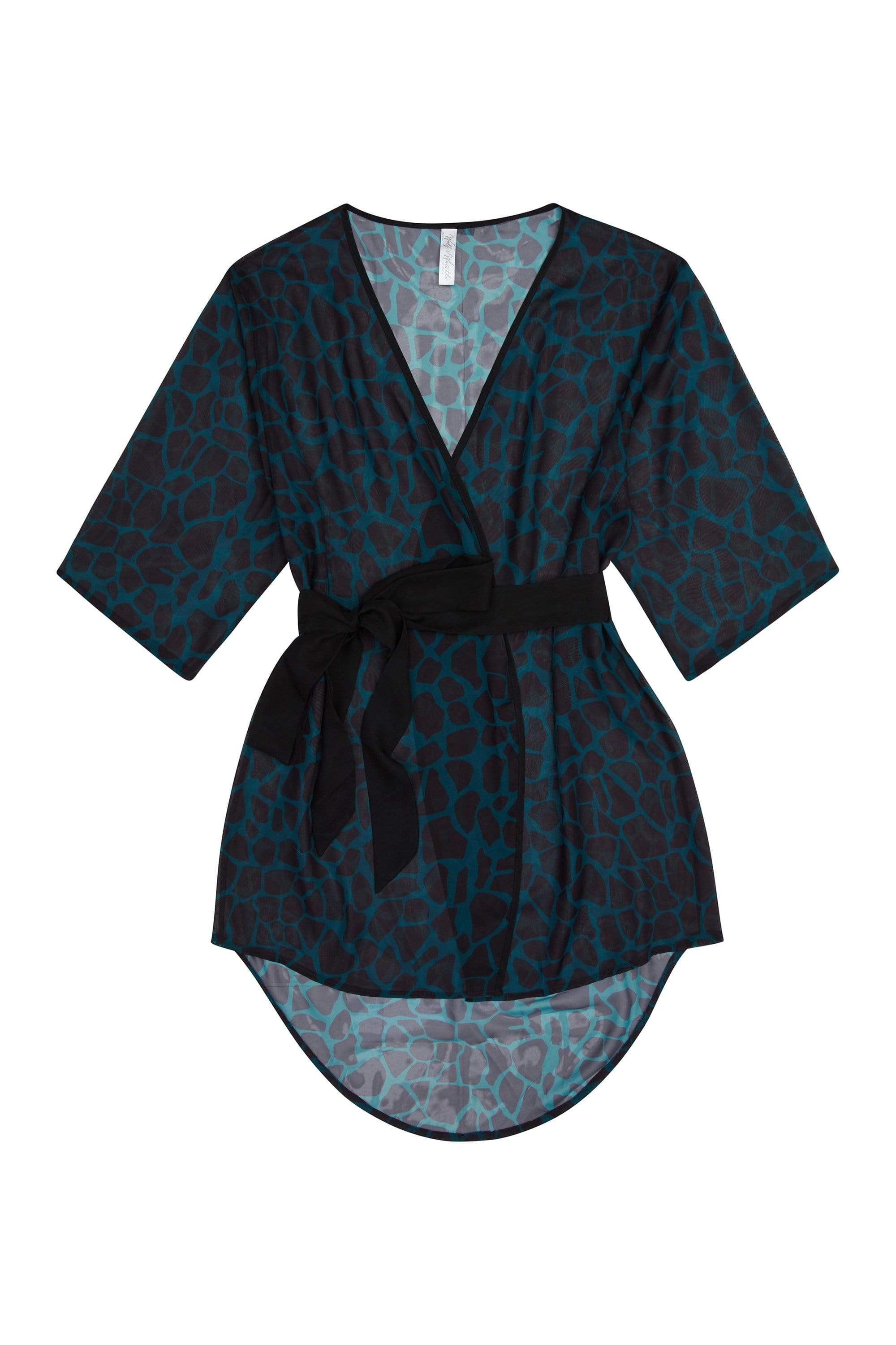 Khaki Giraffe Beach Kimono - Image 4
