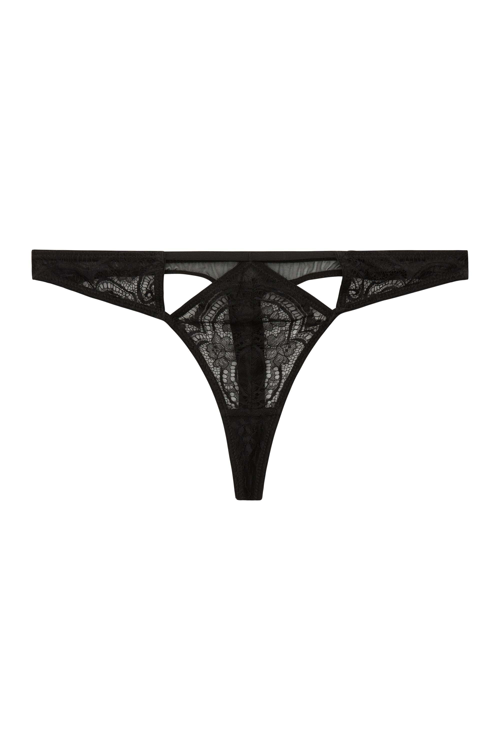 Wolf & Whistle Layla Eyelash lace overlay thong - Image 2