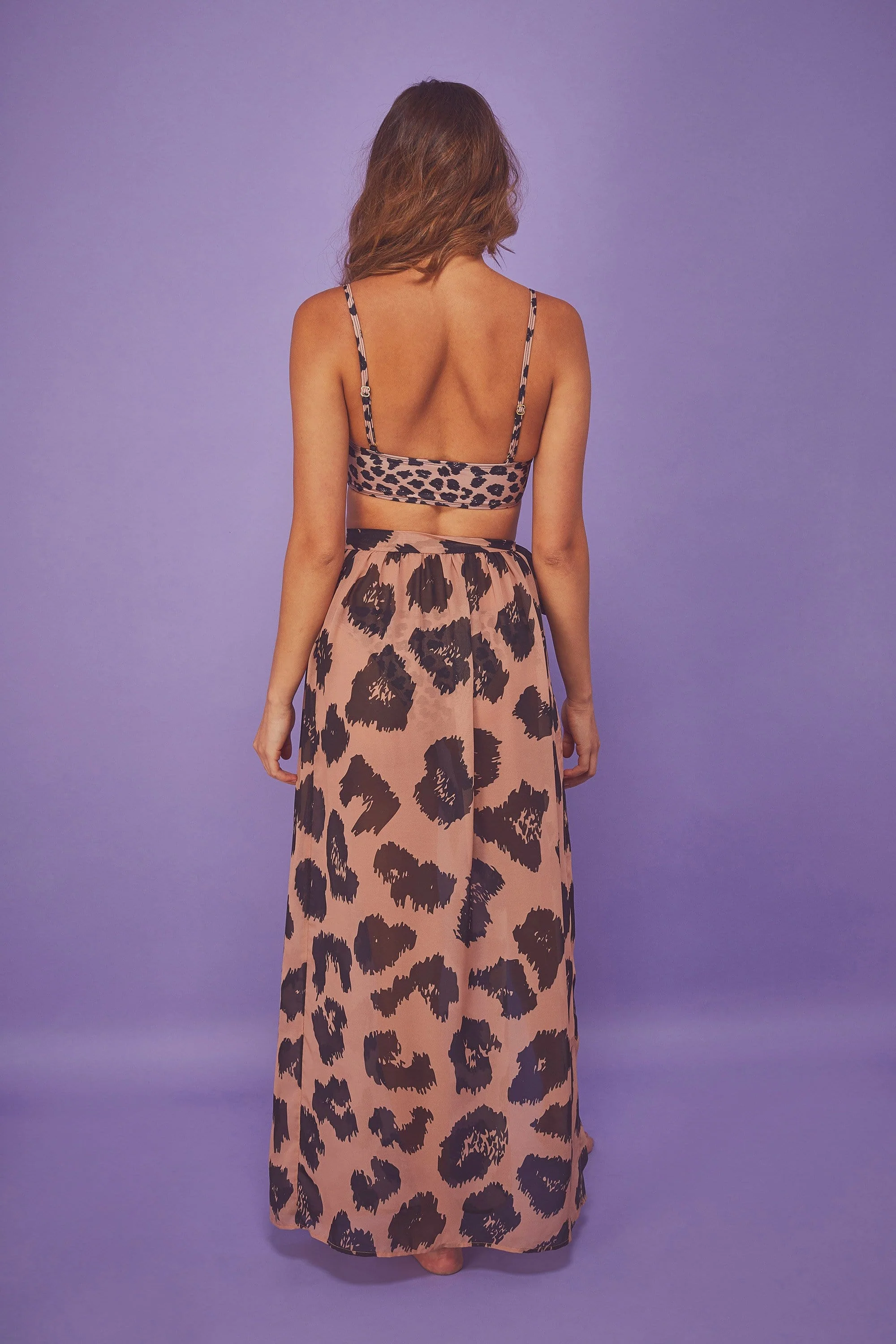 Wolf & Whistle Leopard Wrap Beach Skirt - Image 2