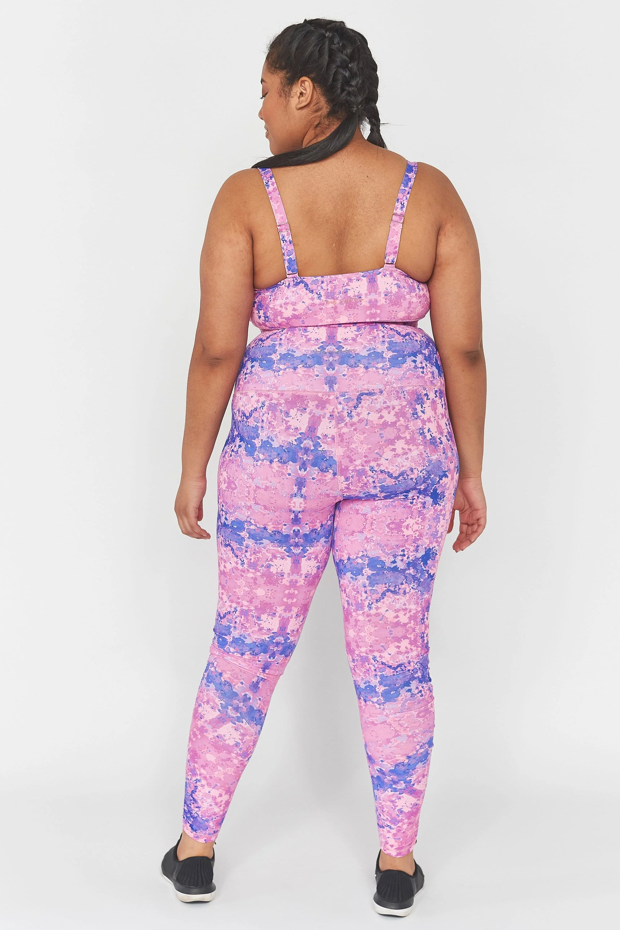 Pink Marble Print Long Curve Legging - Image 2